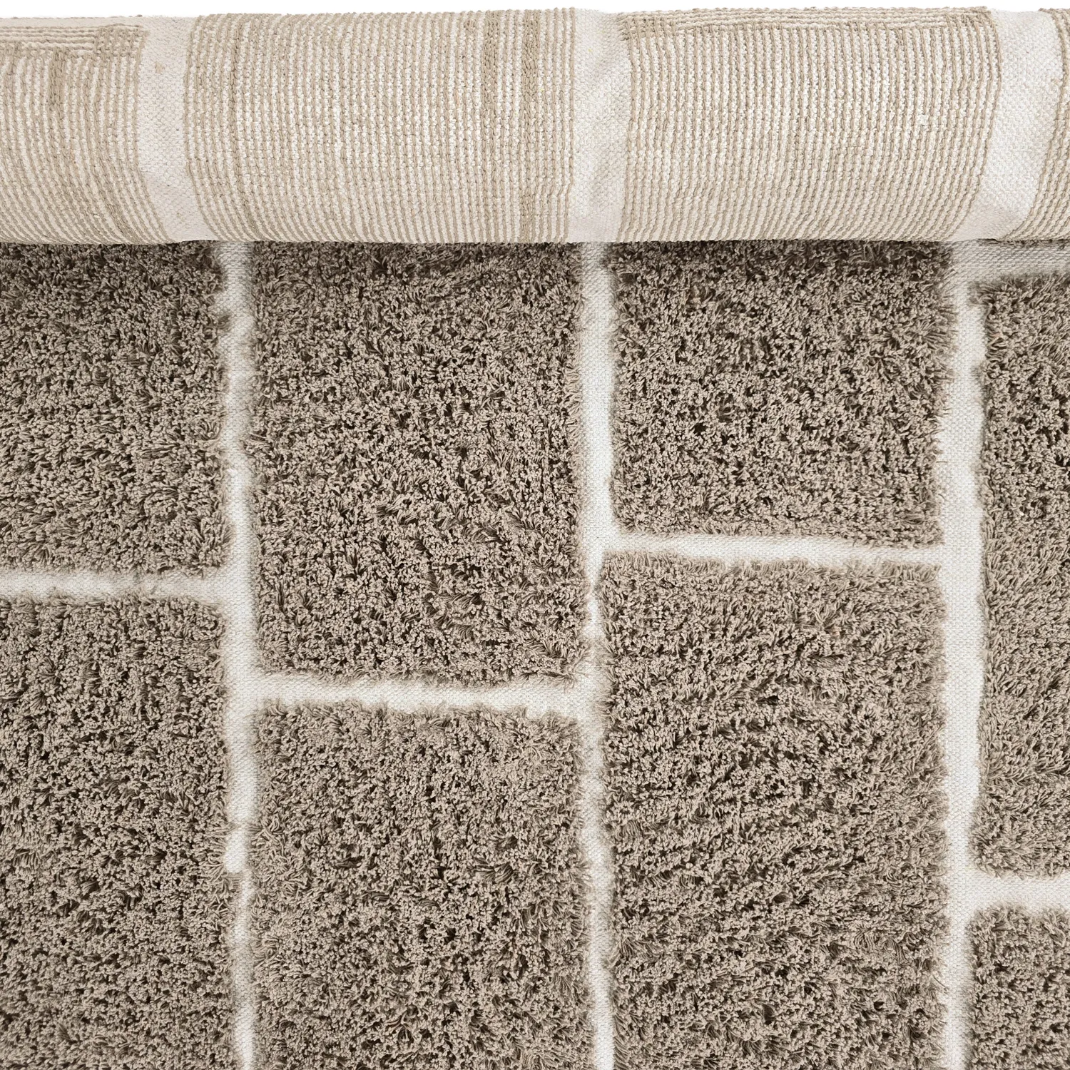 Tapis à poils longs - Lindley Natural Cotton Shaggy (taupe/siva)