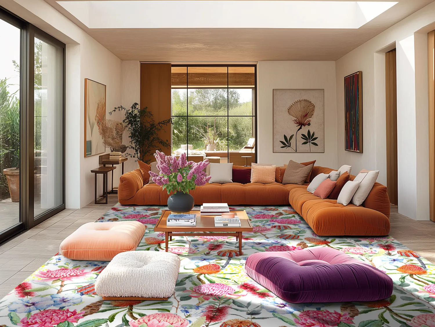 Tapis Wilton - Lois (rose/multicolore)