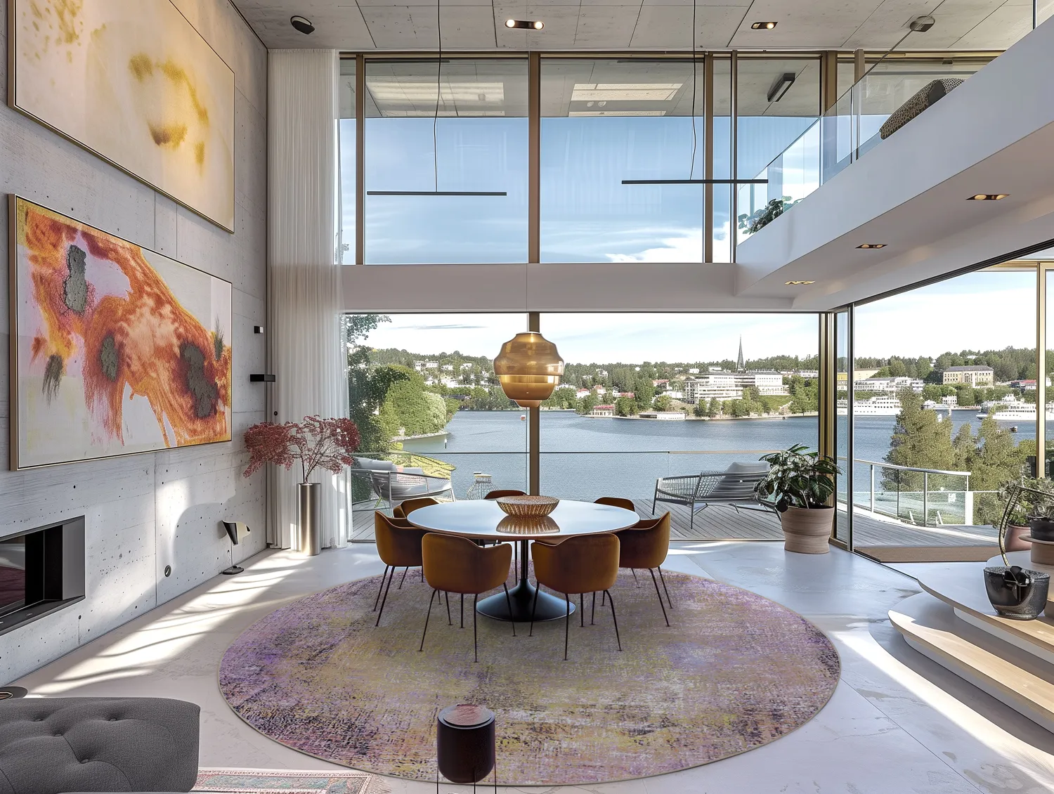 Rund Teppich - Loures (violett)