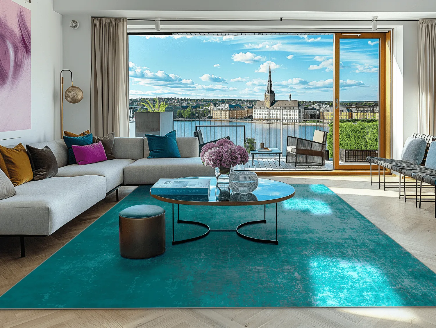 Wilton-Teppich - Lynton (petrol)