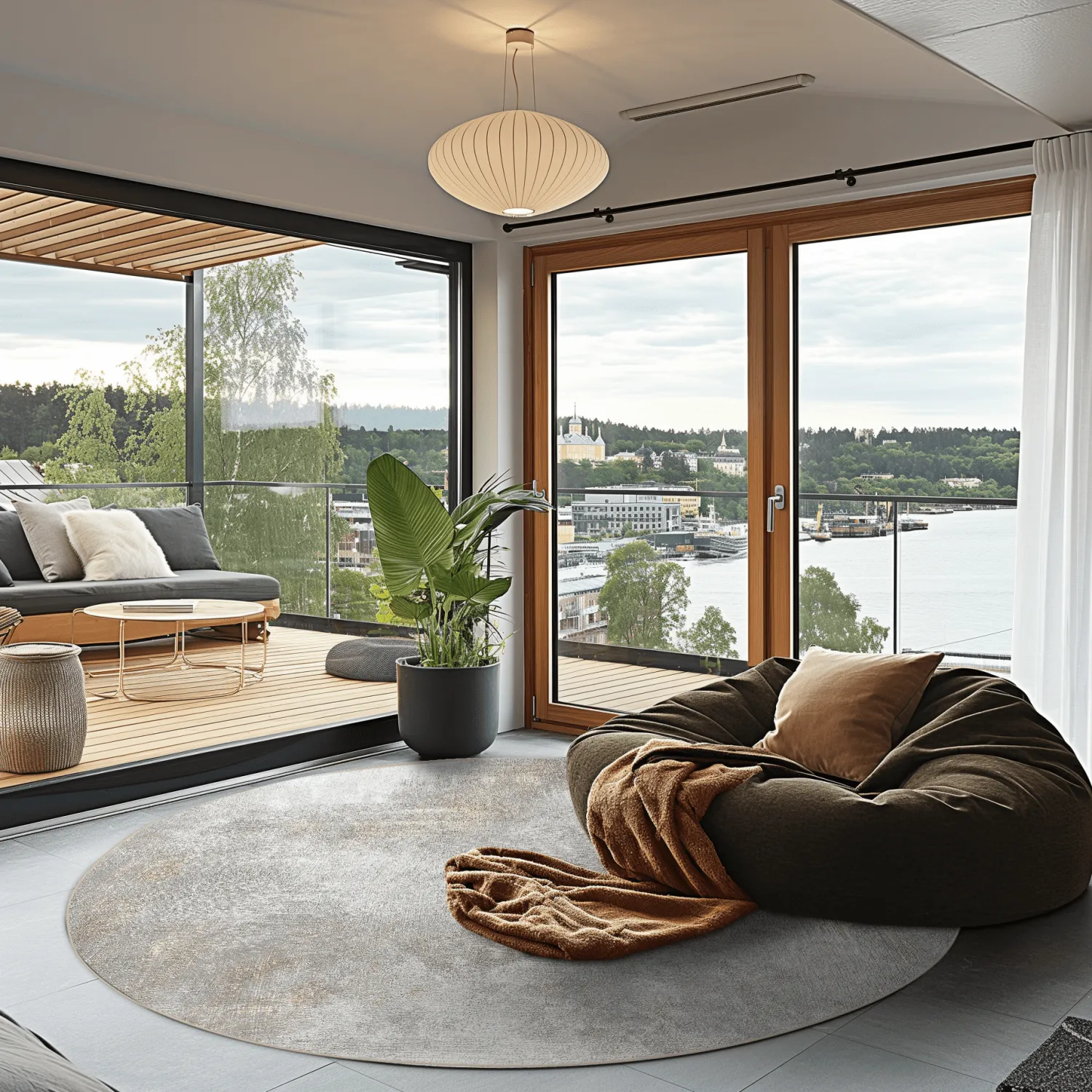 Rund Teppich - Malaga (beige)