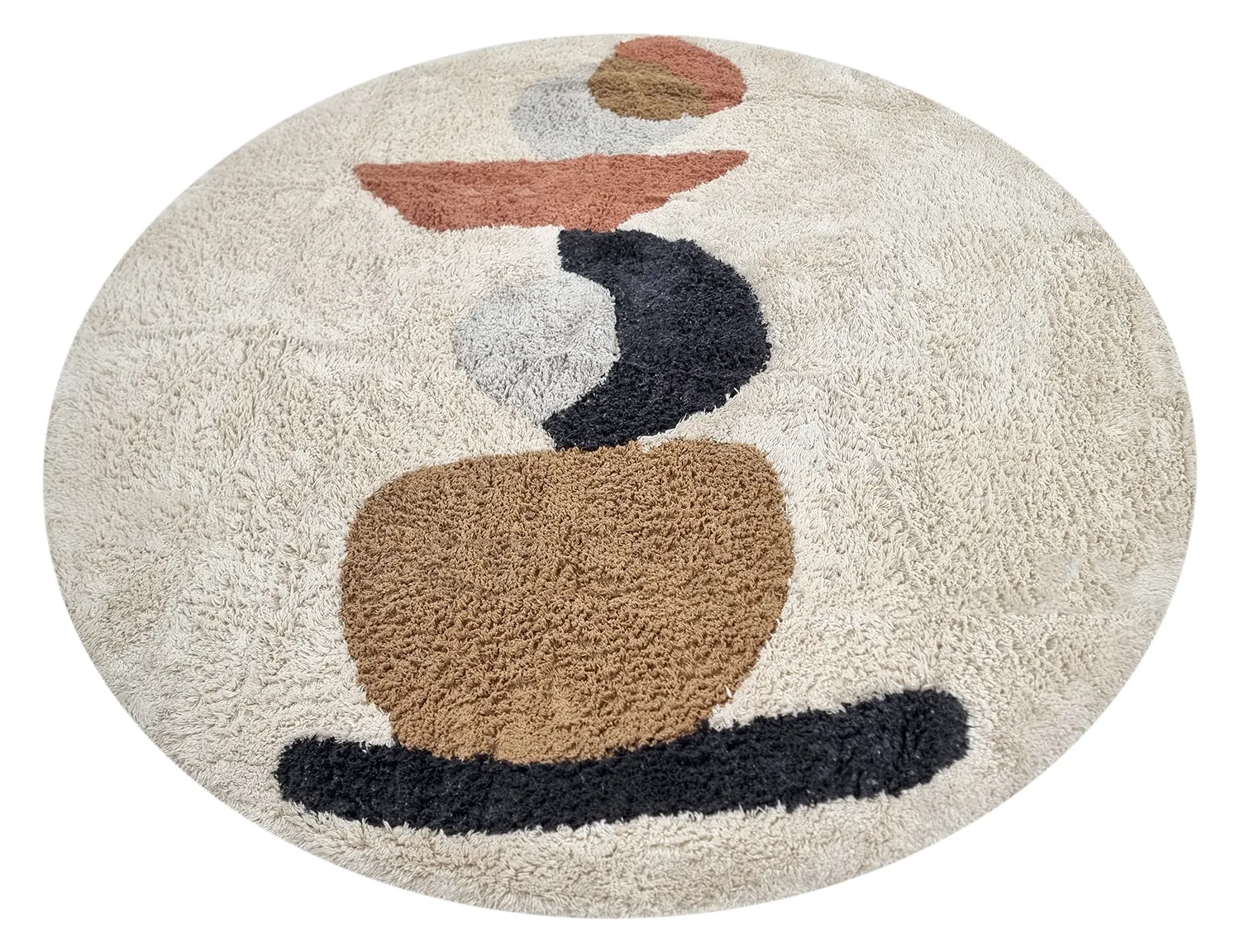 Runde Teppiche - Mantona Natural Cotton Shaggy (multi)