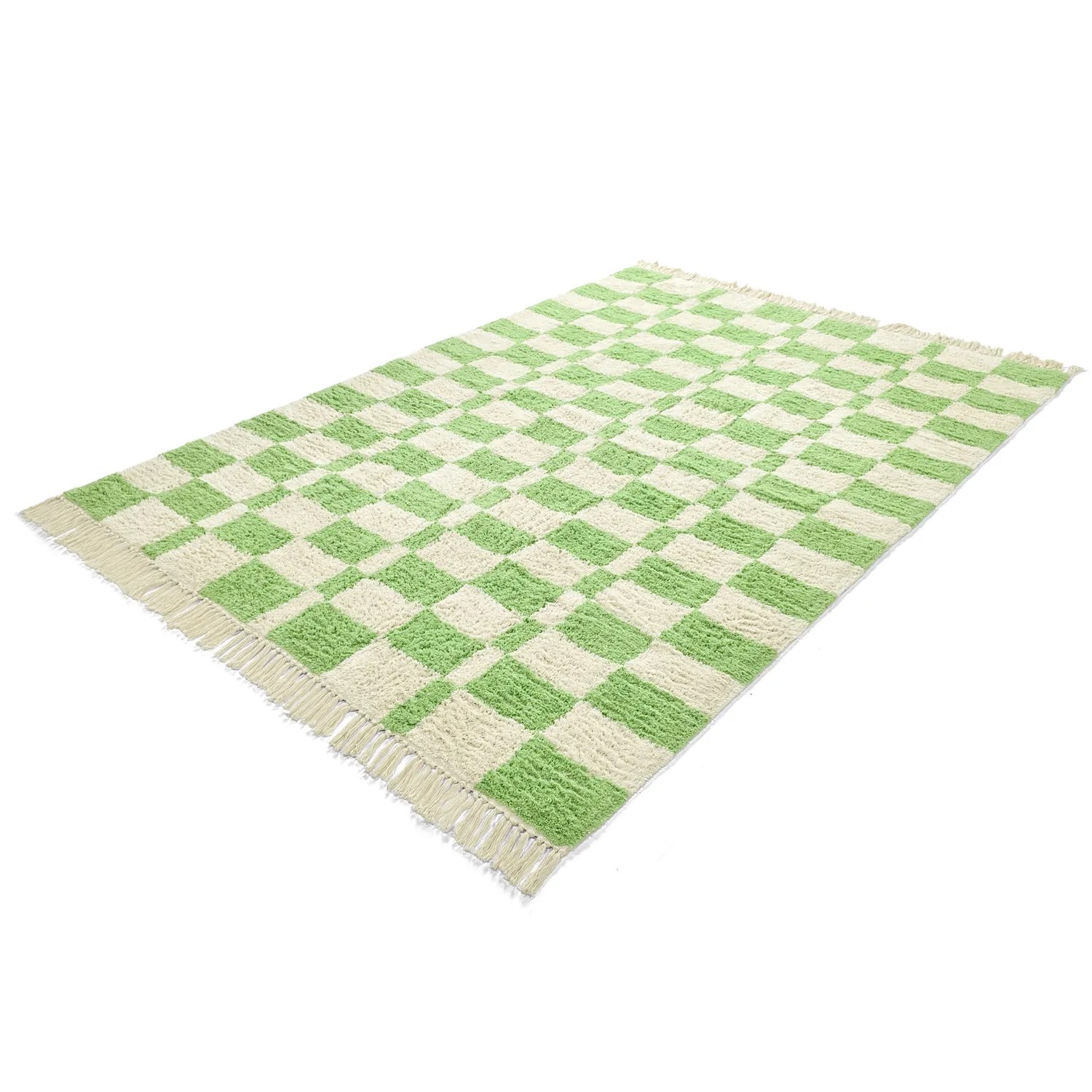 Hochflorteppiche - Maranello Natural Cotton Shaggy (grün)