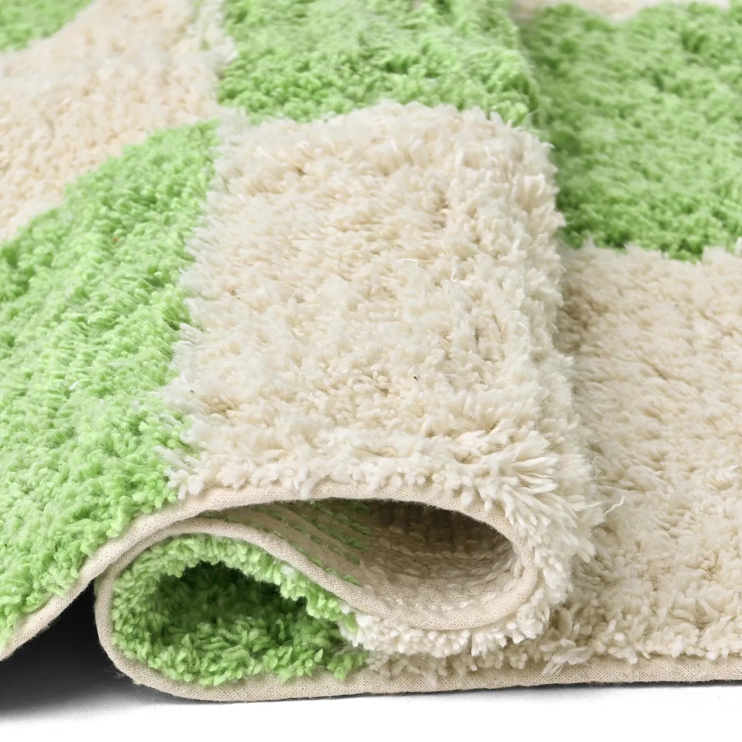 Hochflorteppiche - Maranello Natural Cotton Shaggy (grün)