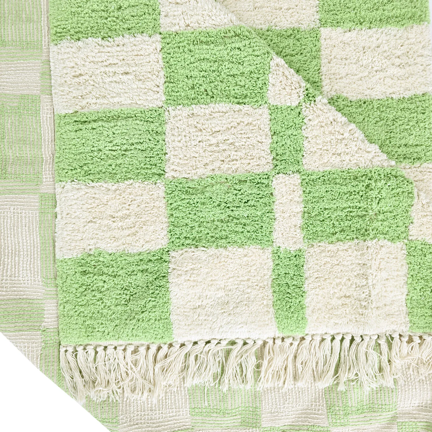 Hochflorteppiche - Maranello Natural Cotton Shaggy (grün)