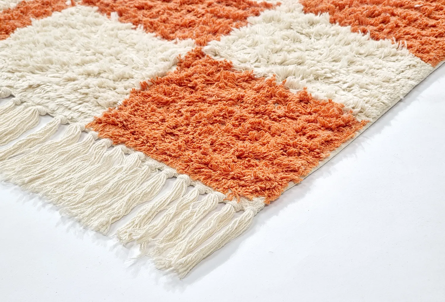 Hochflorteppiche - Maranello Natural Cotton Shaggy (orange)
