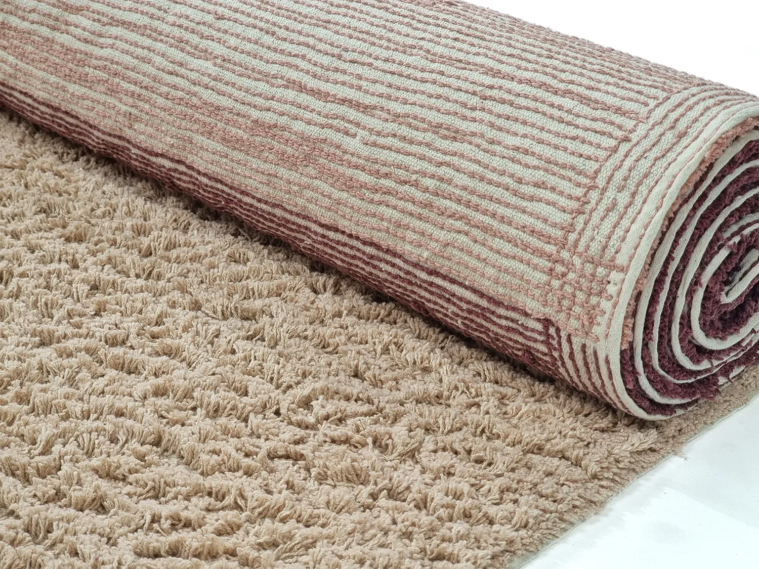 Hochflorteppiche - Mareto Natural Cotton Shaggy (braun)