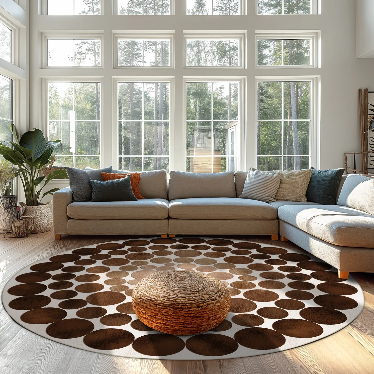 Rund Teppich - Marineo (braun)