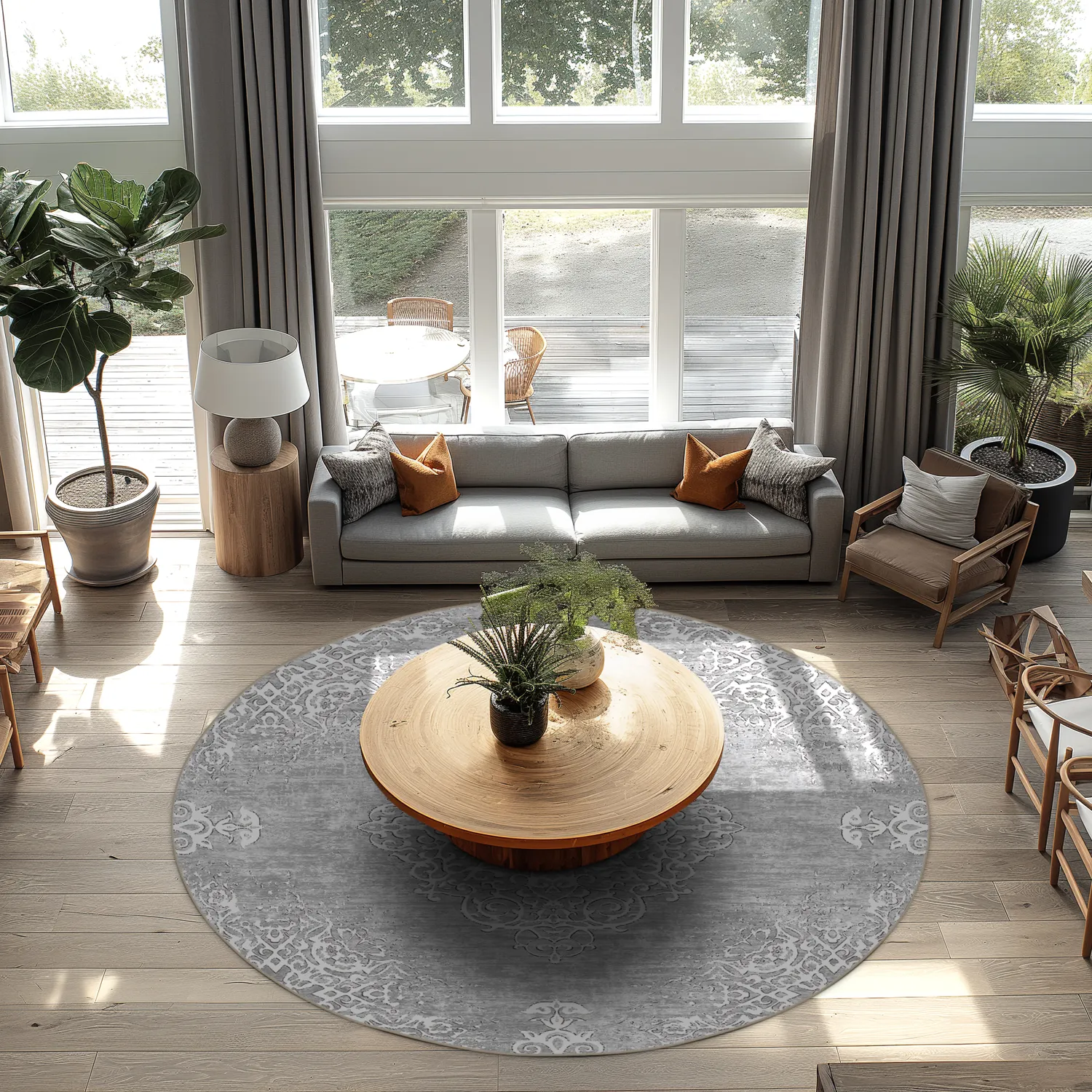 Rund Teppich - Milazzo (grau)