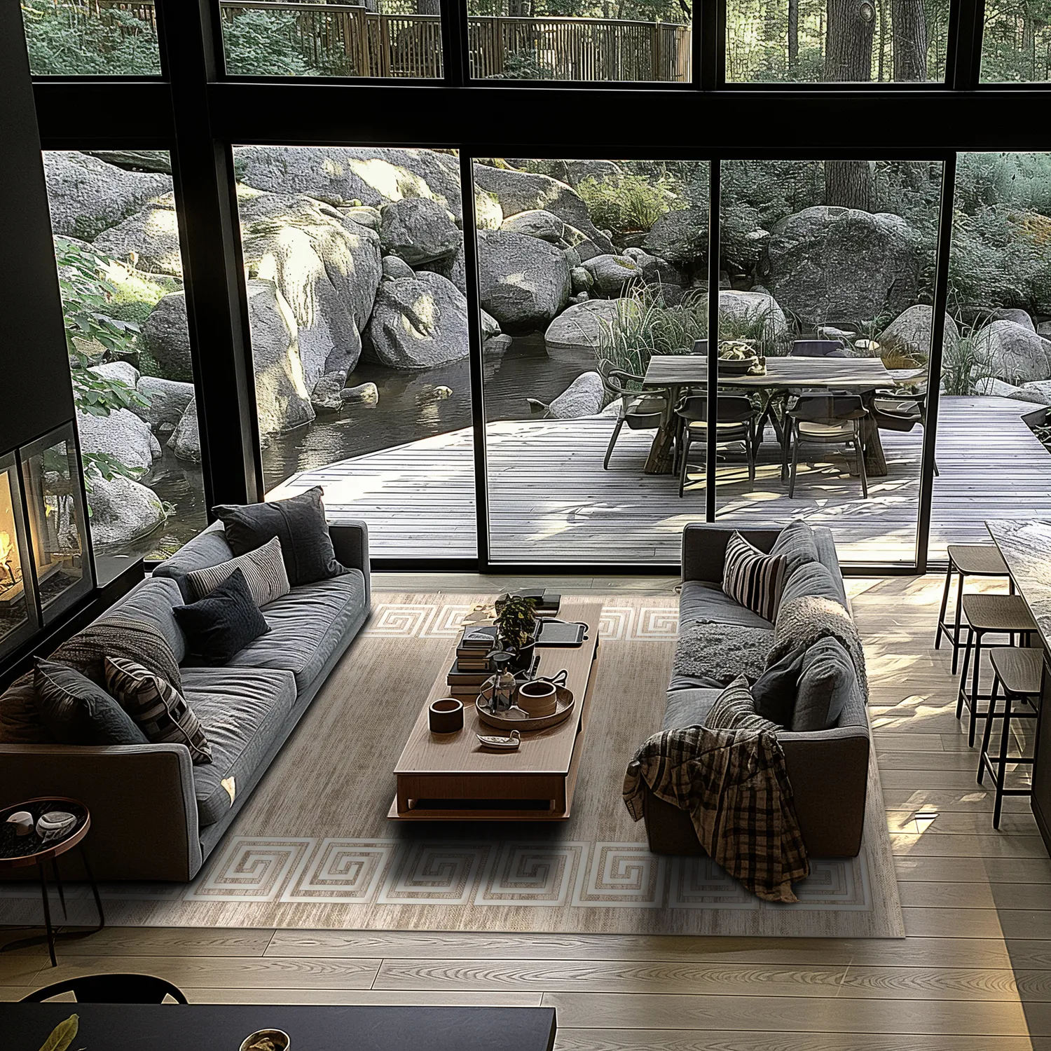 Tapis Wilton - Mytos (beige/blanc)