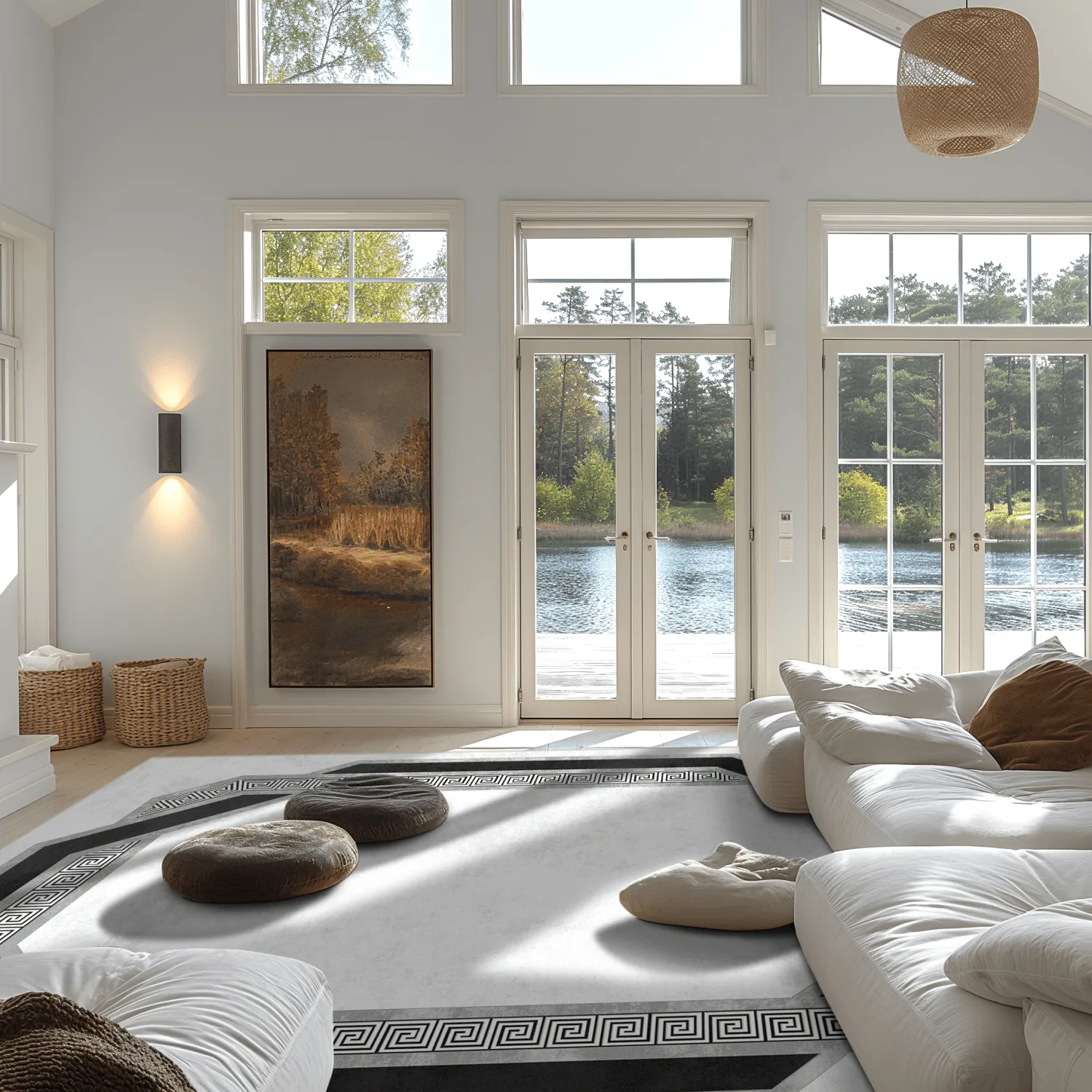 Wilton-Teppich - Olympia (schwarz/weiß)