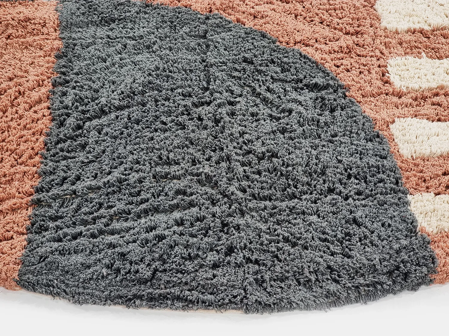 Runde Teppiche - Osmery Natural Cotton Shaggy (multi)