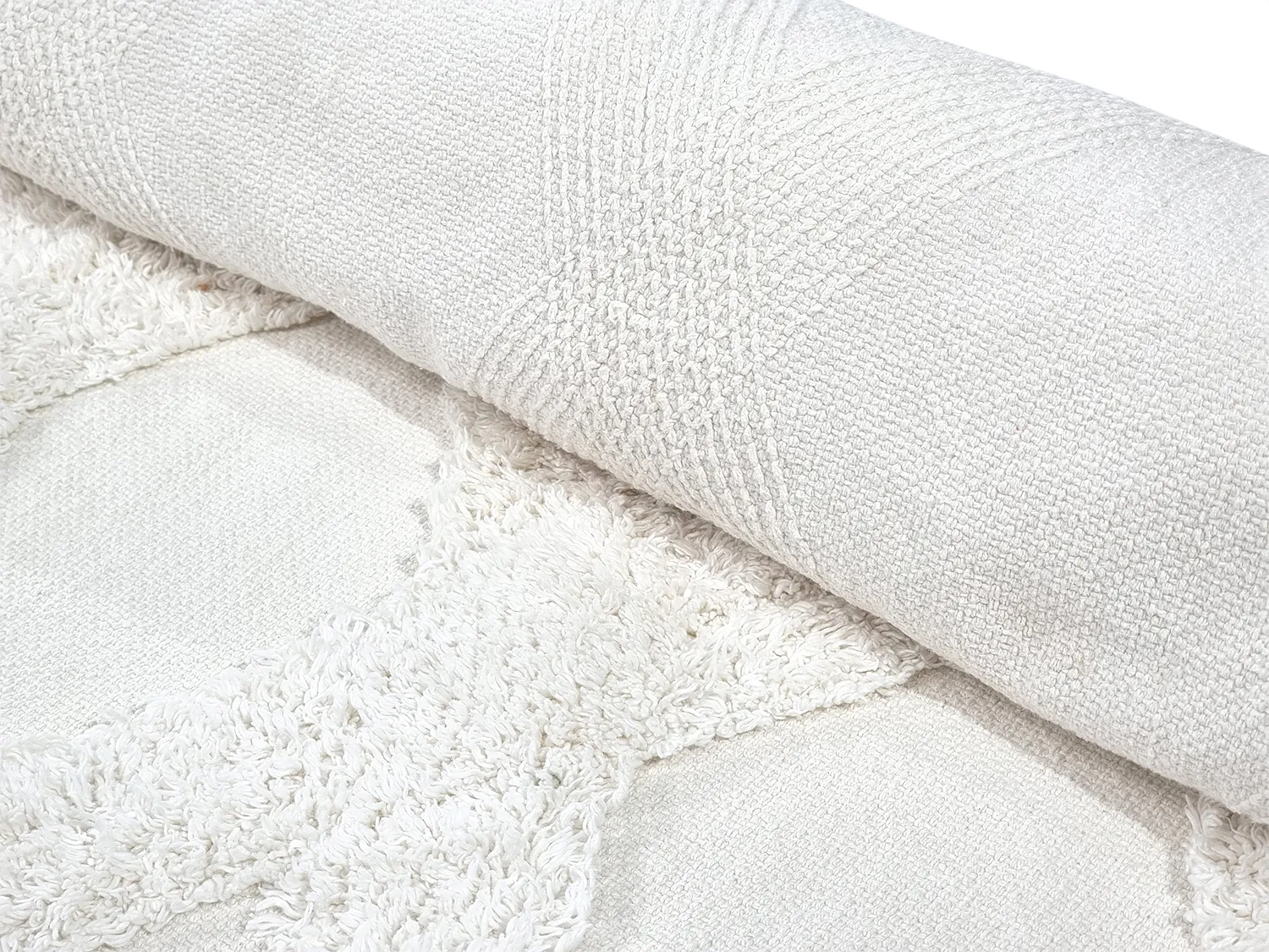 Hochflorteppiche - Pamplona Natural Cotton Shaggy (offwhite)