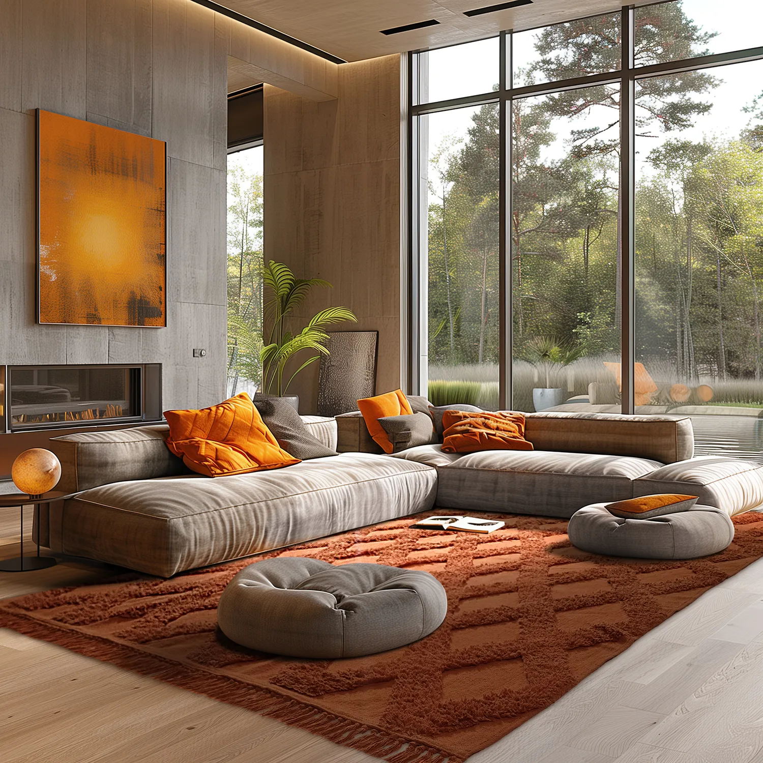 Tapis à poils longs - Pamplona Natural Cotton Shaggy (terre cuite)