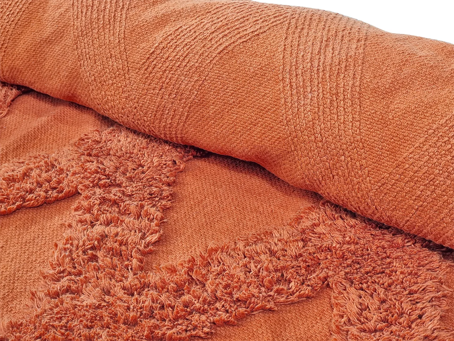 Tapis à poils longs - Pamplona Natural Cotton Shaggy (terre cuite)