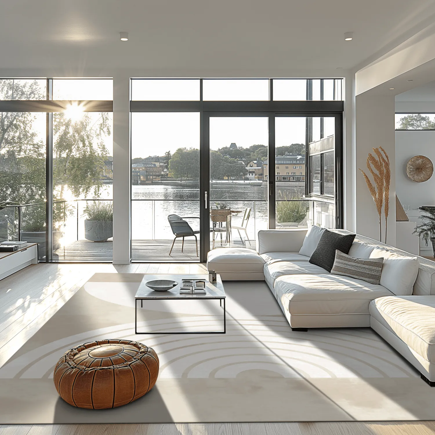 Wilton-Teppich - Pau (beige/weiß)