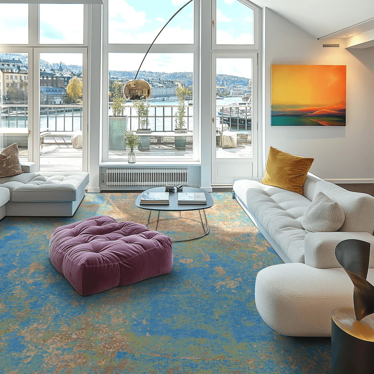 Tapis Wilton - Pavoa (bleu)