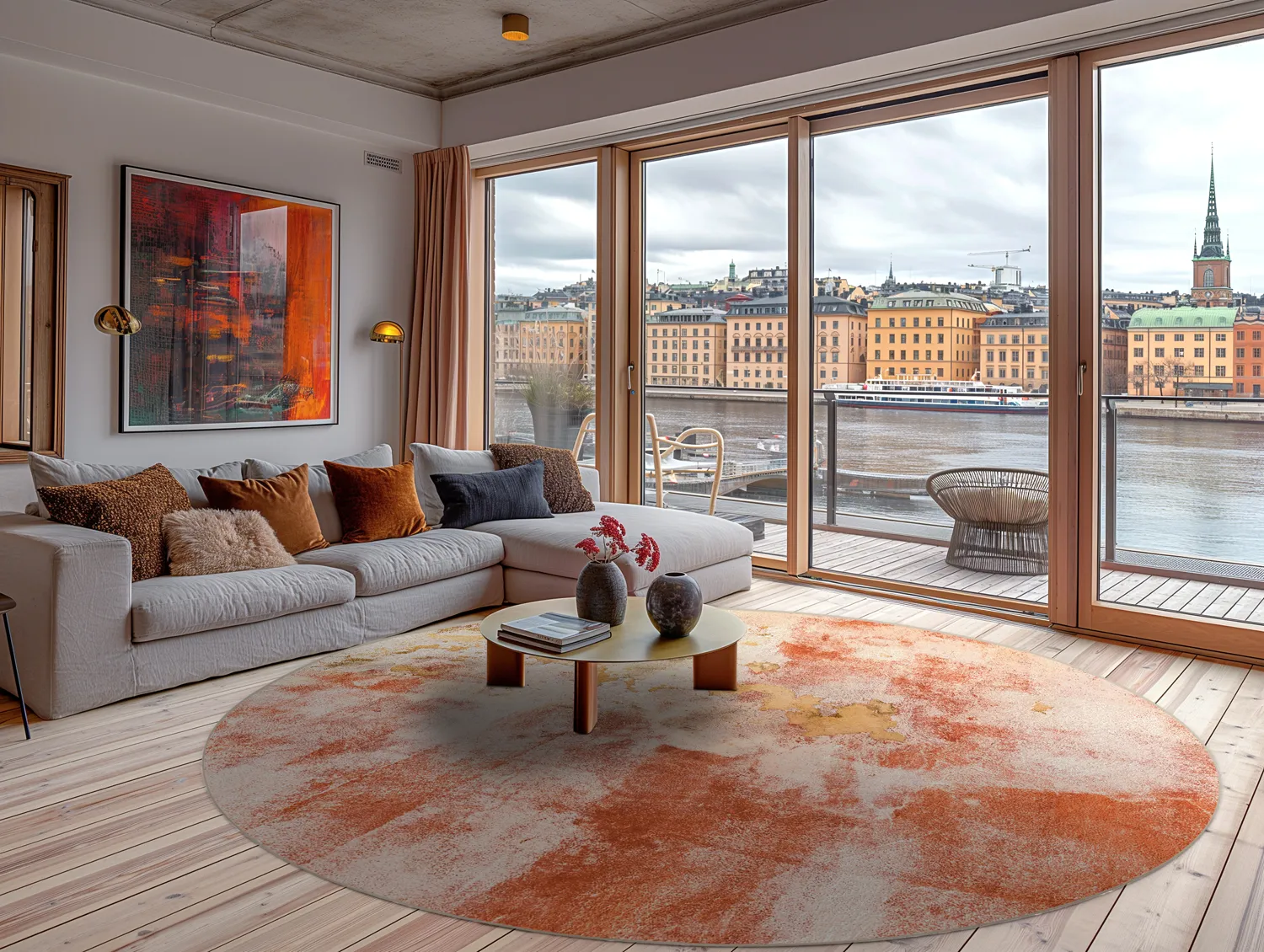 Rund Teppich - Periana (rosa/multi)