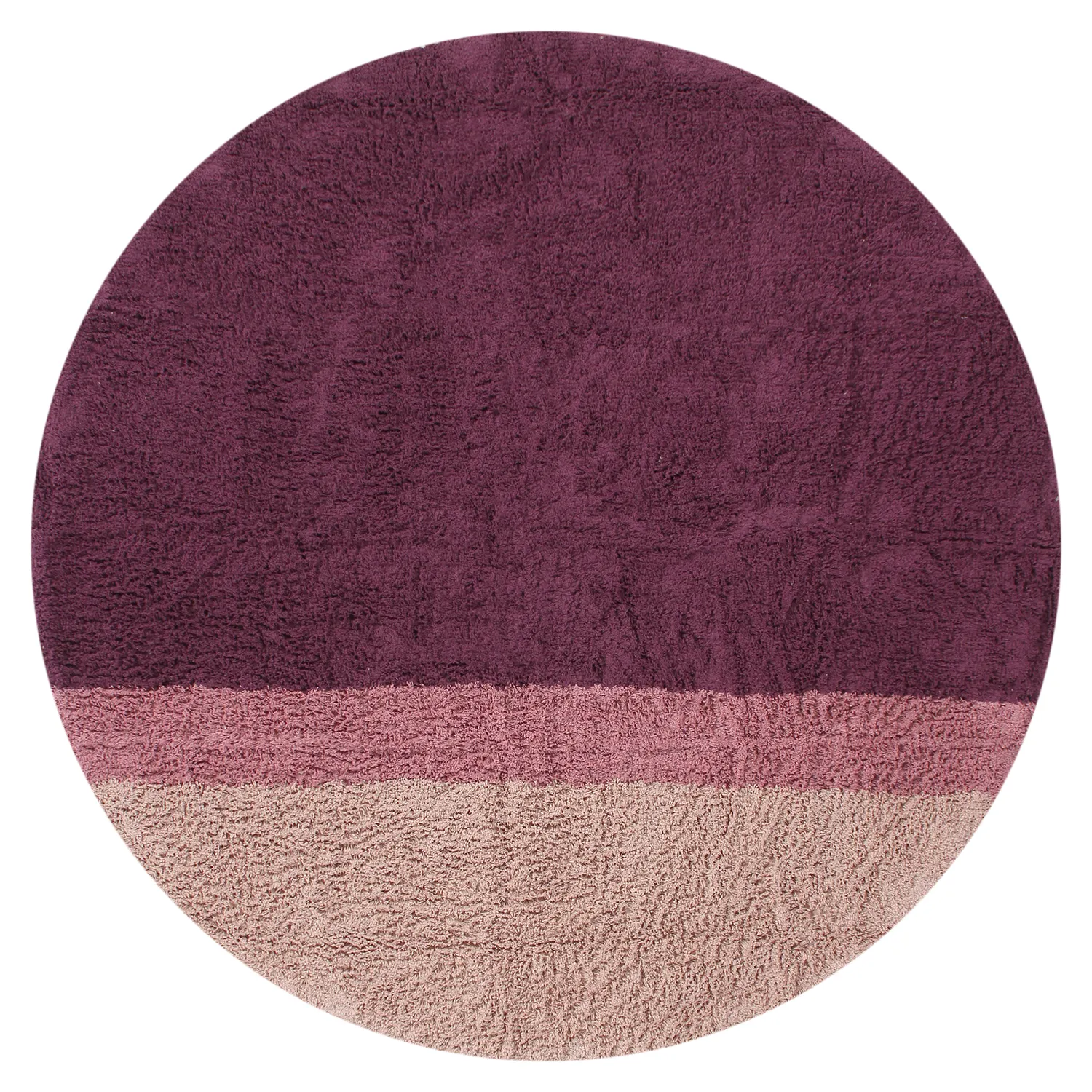 Runde Teppiche - Pione Natural Cotton Shaggy (rosa)