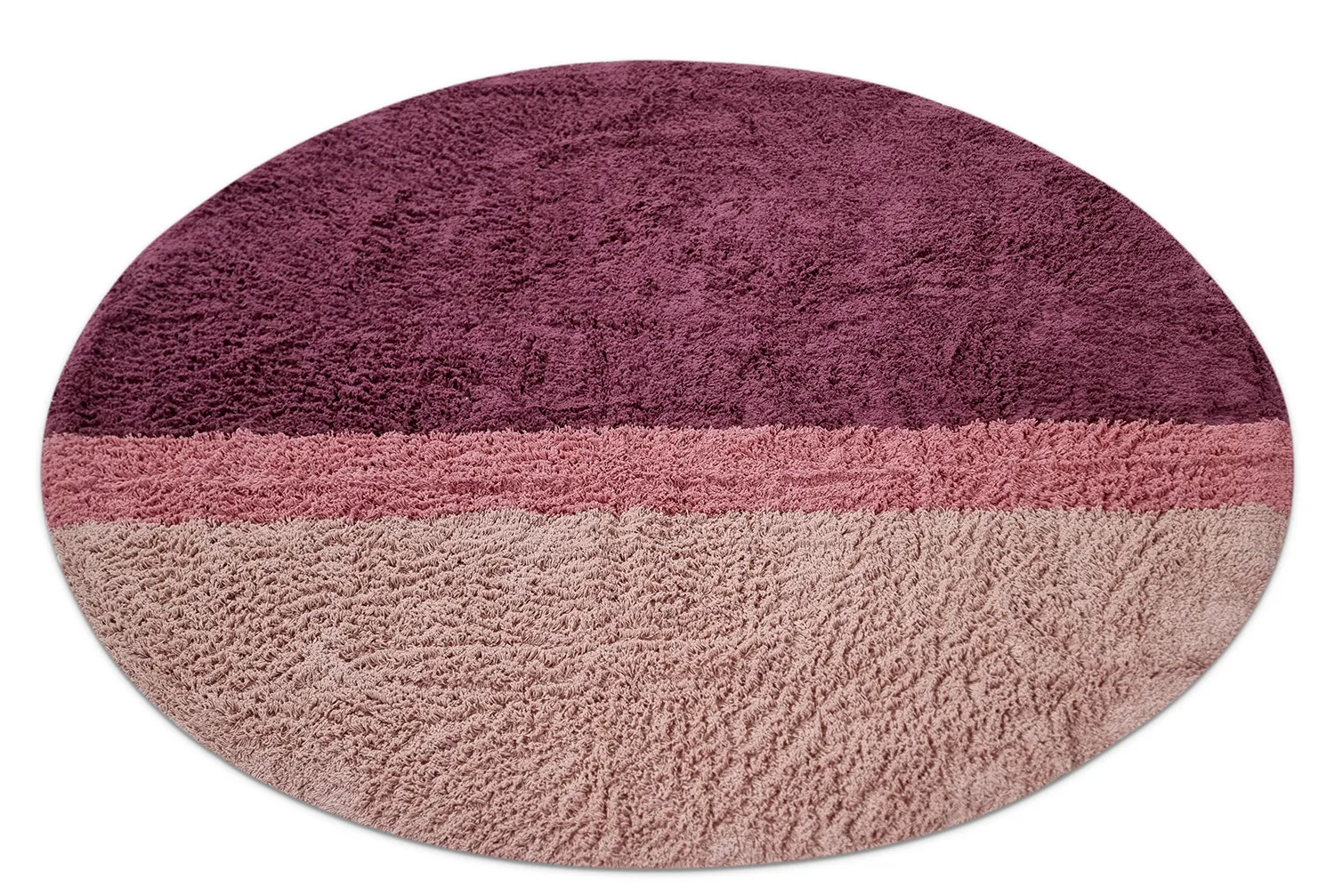 Runde Teppiche - Pione Natural Cotton Shaggy (rosa)