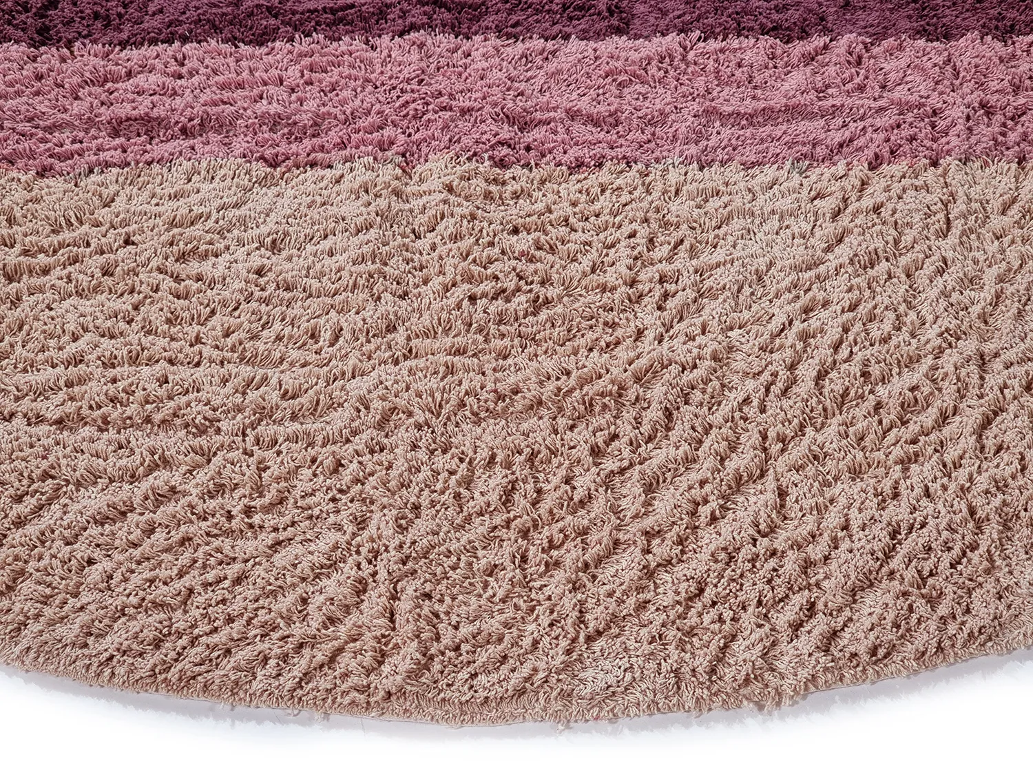 Runde Teppiche - Pione Natural Cotton Shaggy (rosa)