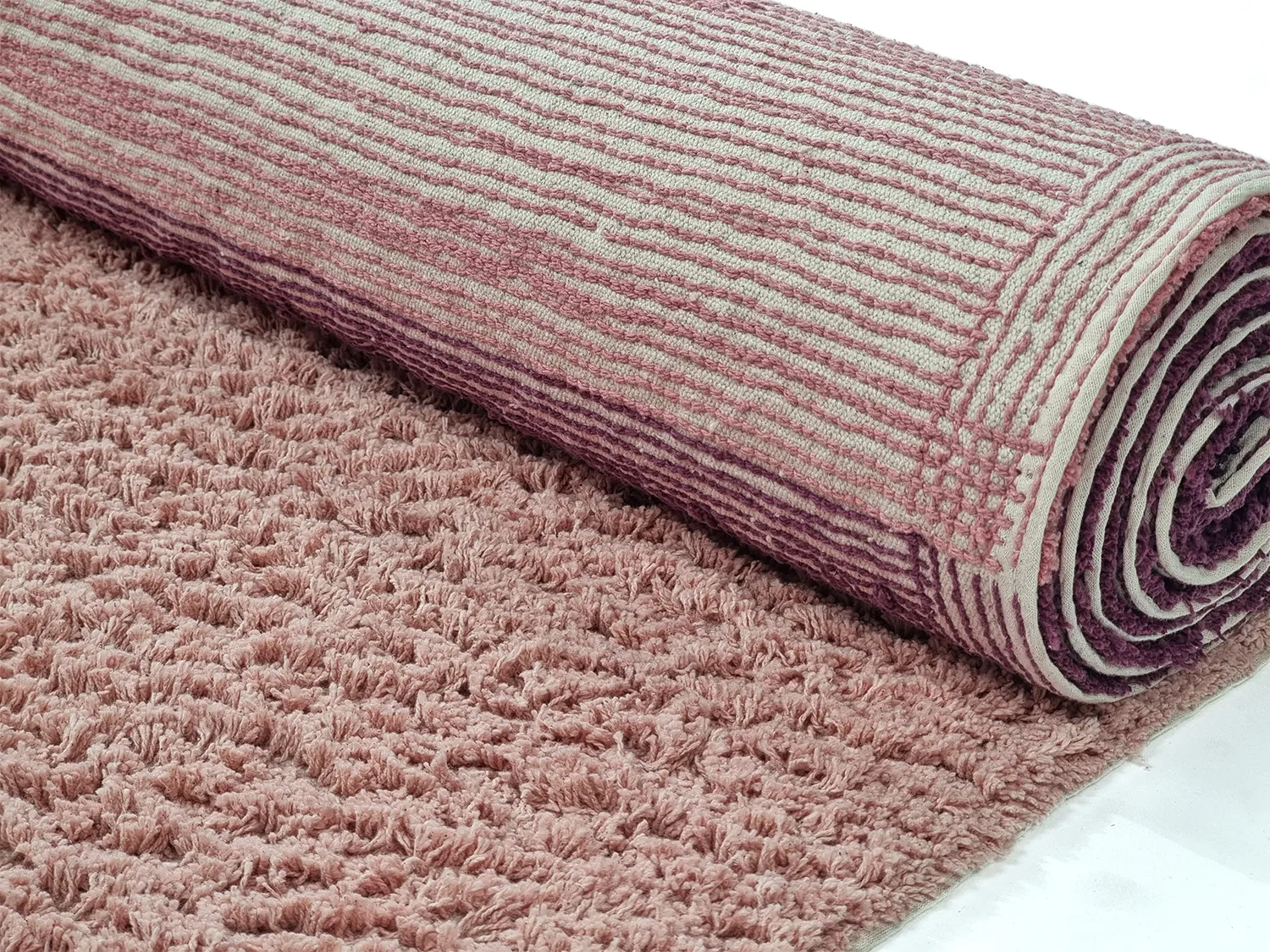 Hochflorteppiche - Pione Natural Cotton Shaggy (rosa)