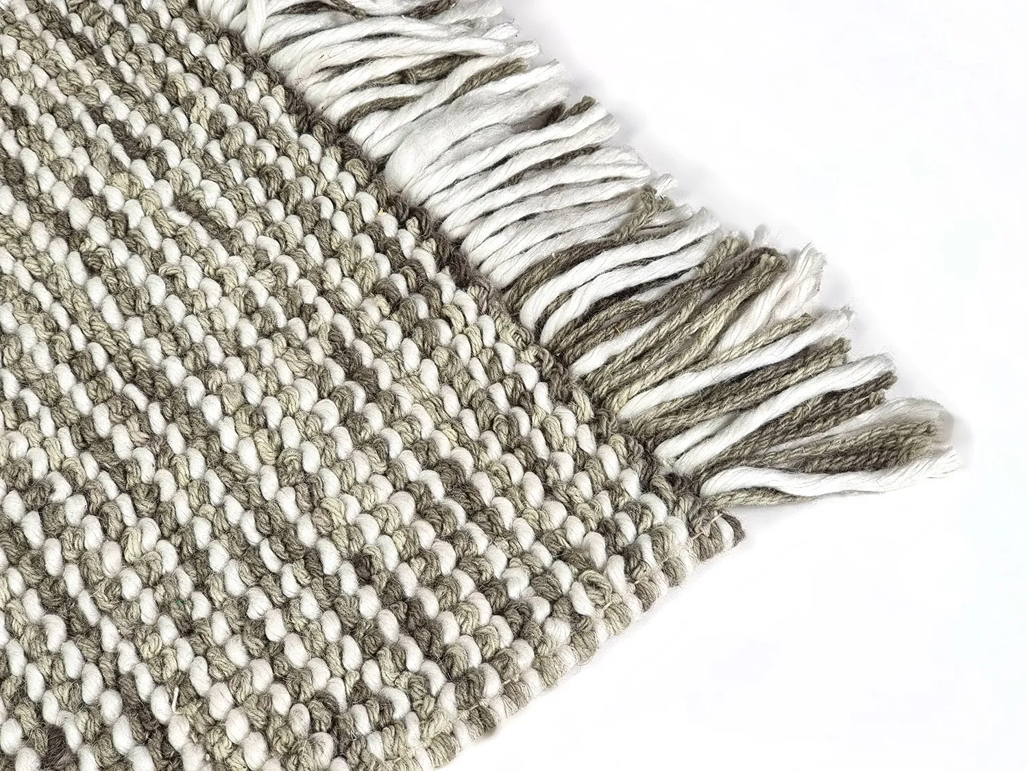 Wollteppich - Plockton (grau/weiß/grün)