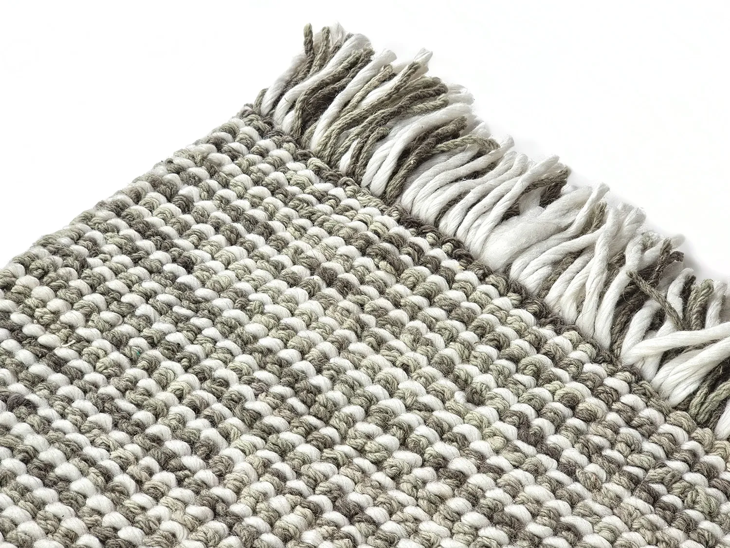 Wollteppich - Plockton (grau/weiß/grün)