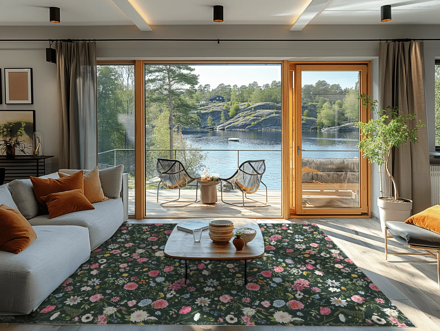 Tapis Wilton - Polly (rose/multicolore)