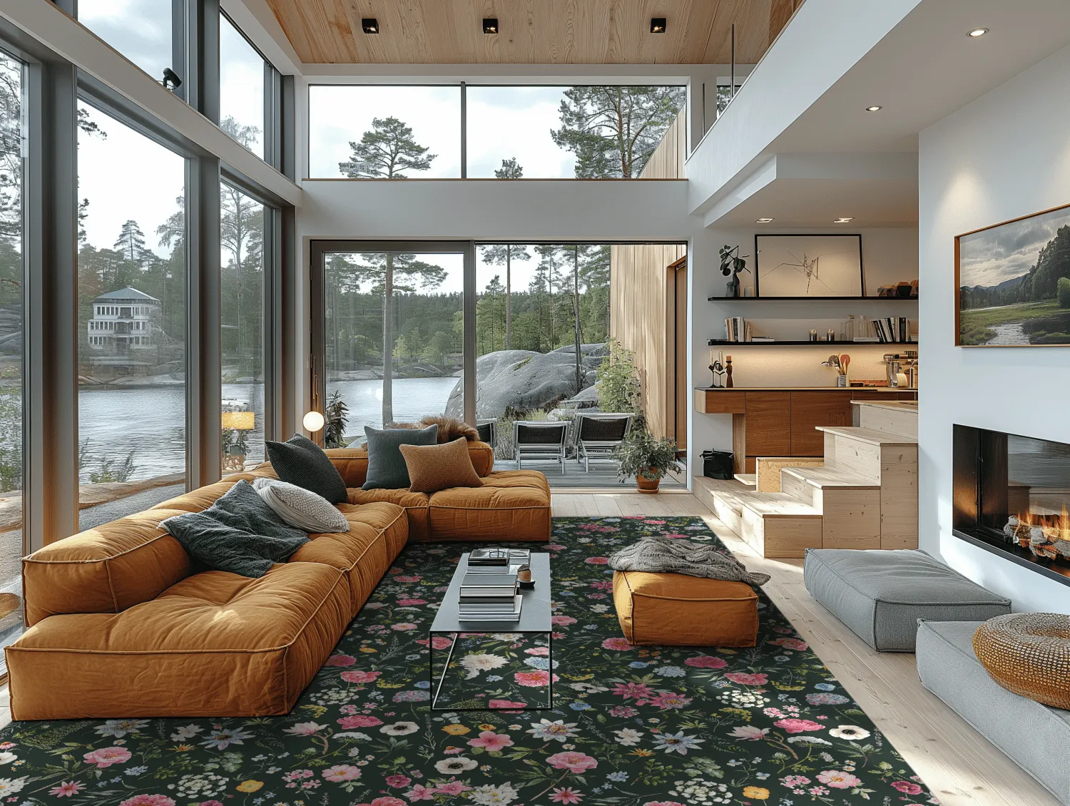 Tapis Wilton - Polly (rose/multicolore)