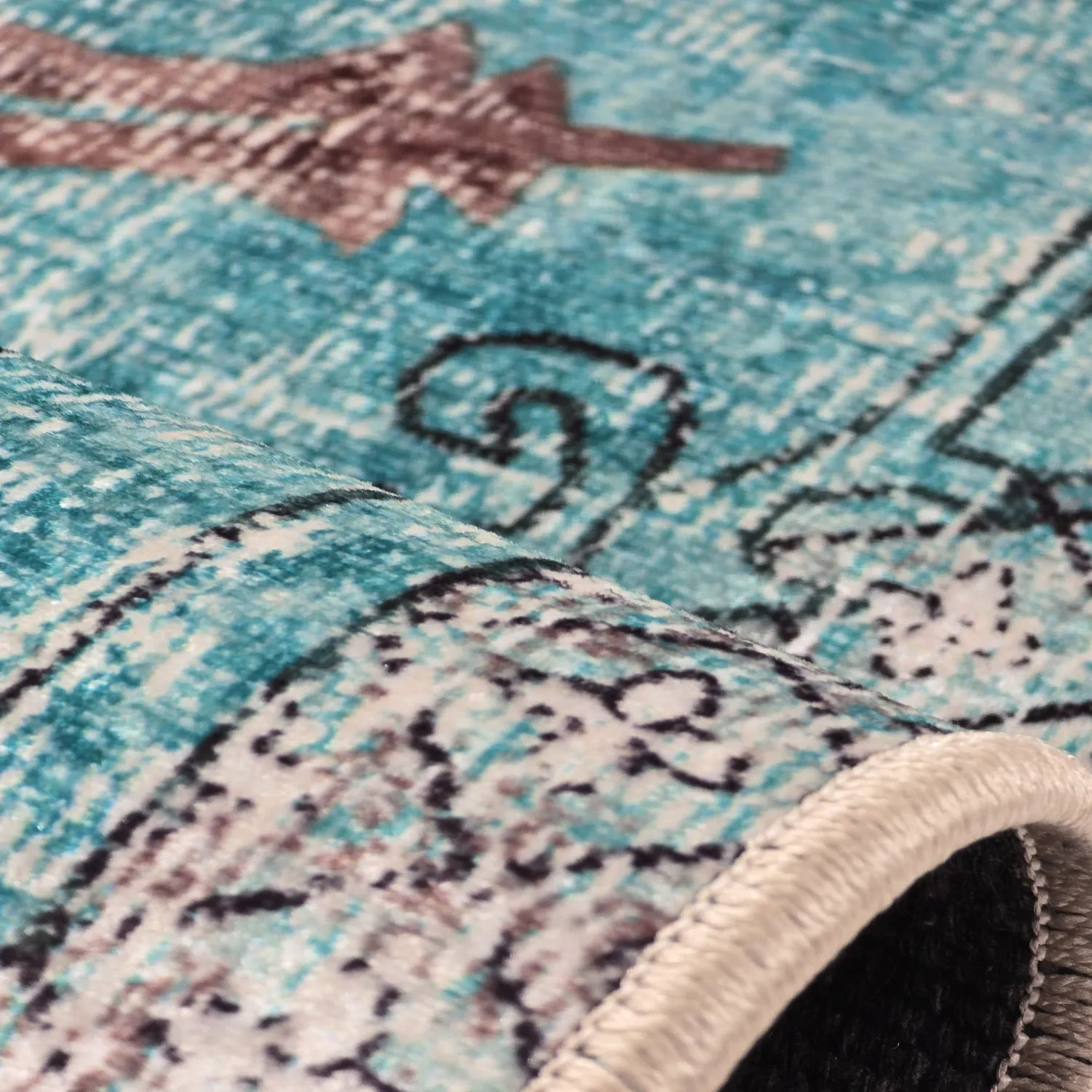 Tapis Wilton - Rosalie (bleu)