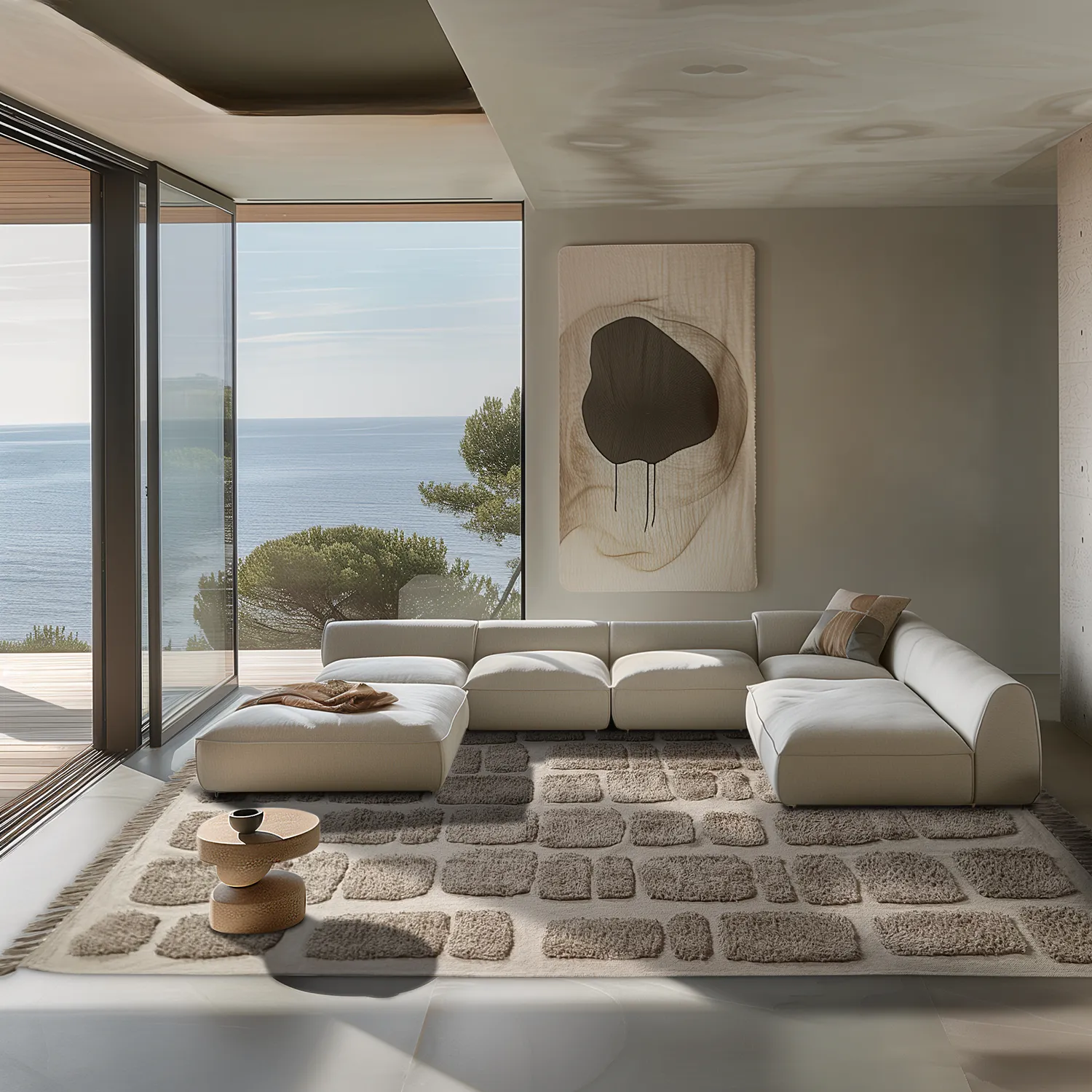 Hochflorteppiche - Salem Natural Cotton Shaggy (taupe)