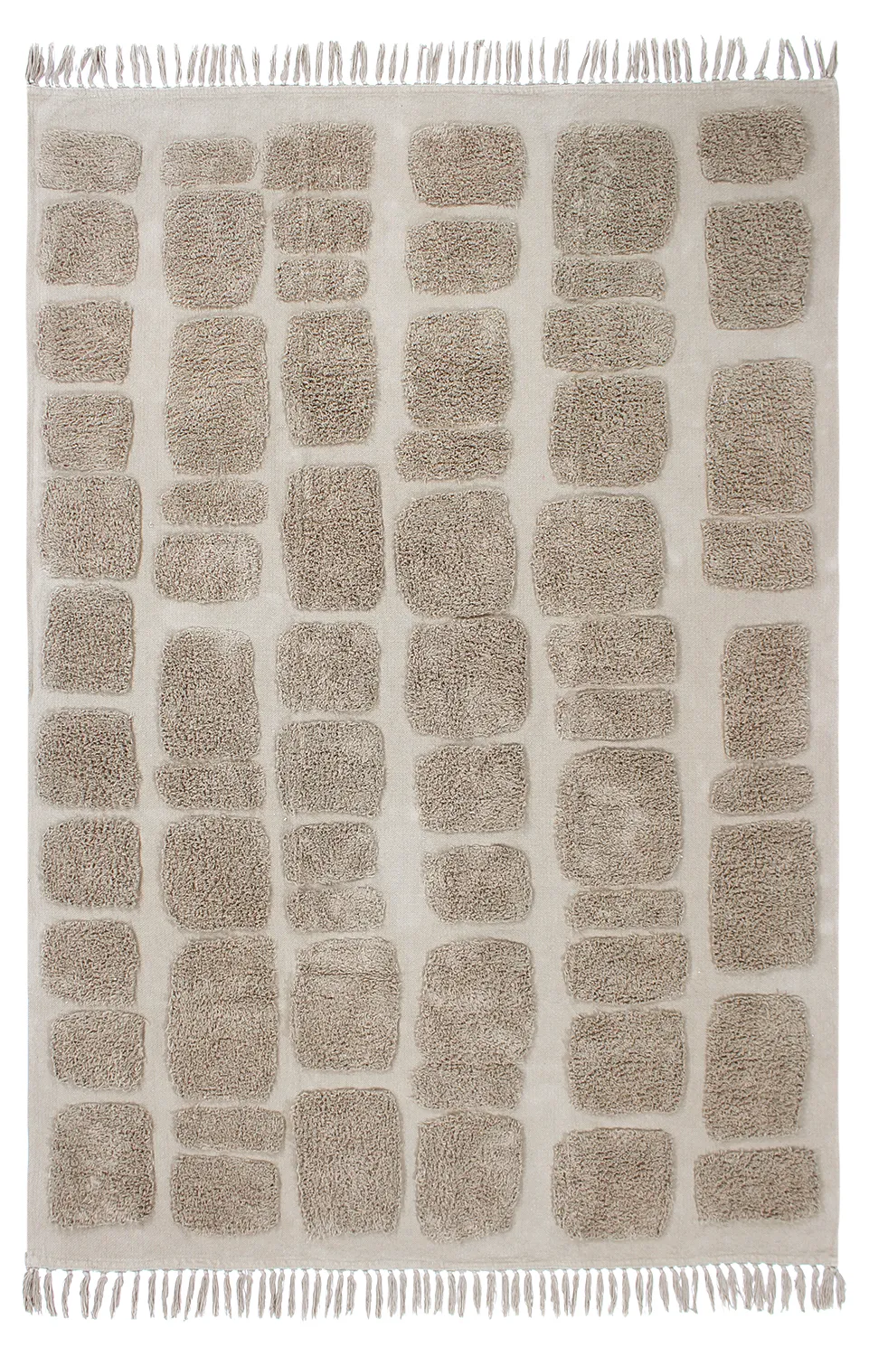 Hochflorteppiche - Salem Natural Cotton Shaggy (taupe)