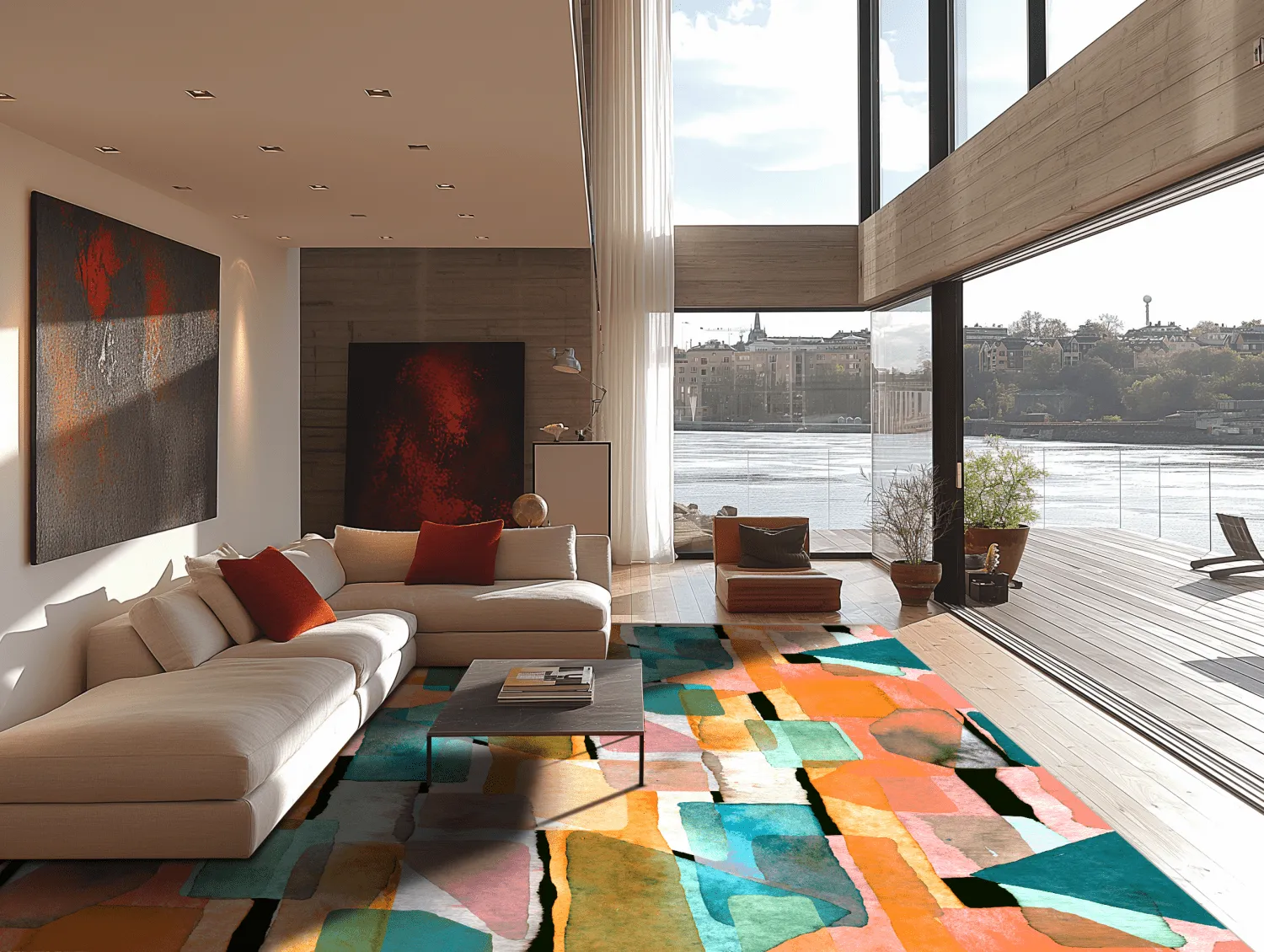 Wilton-Teppich - Salome (orange/multi)