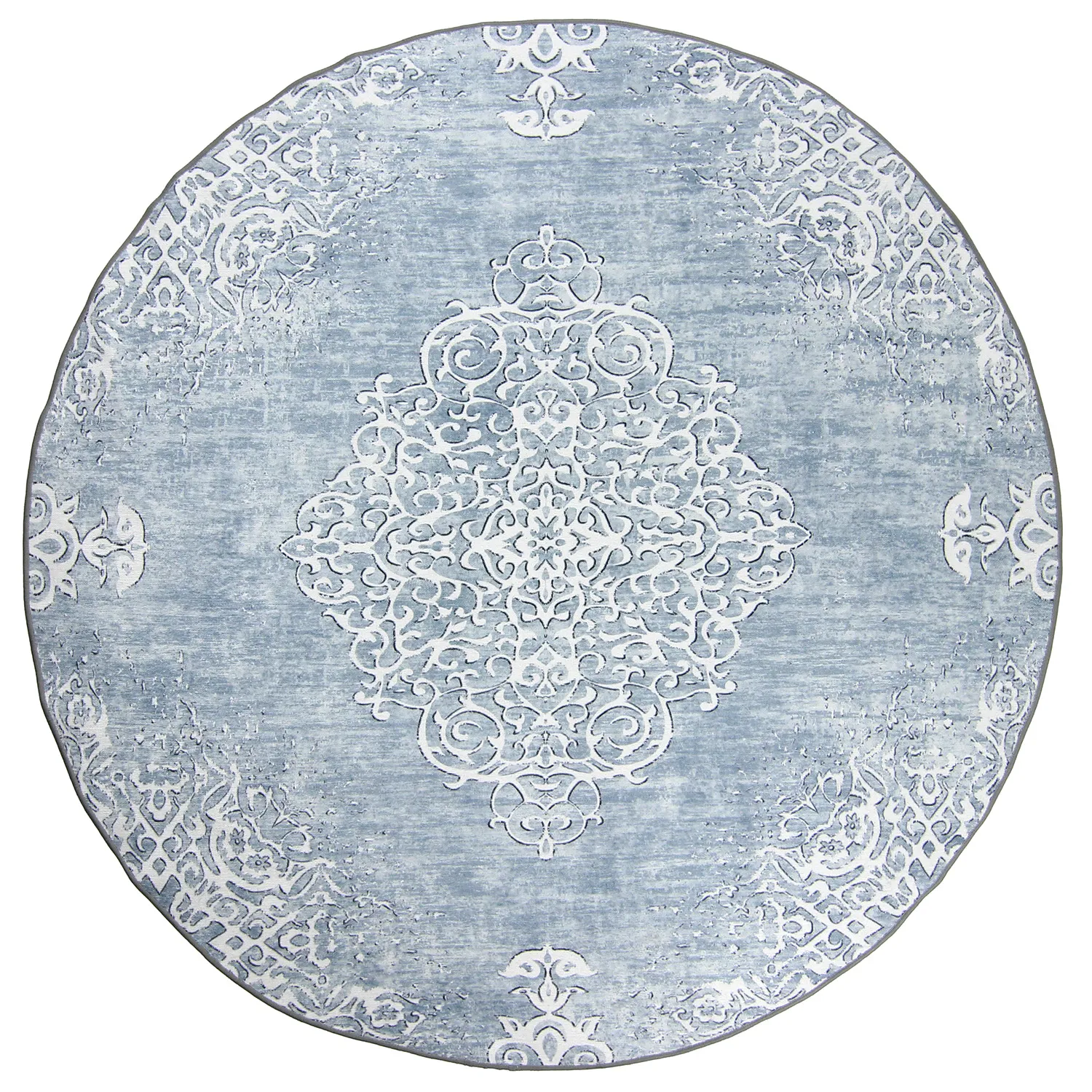 Tapis rond - Santi (bleu)