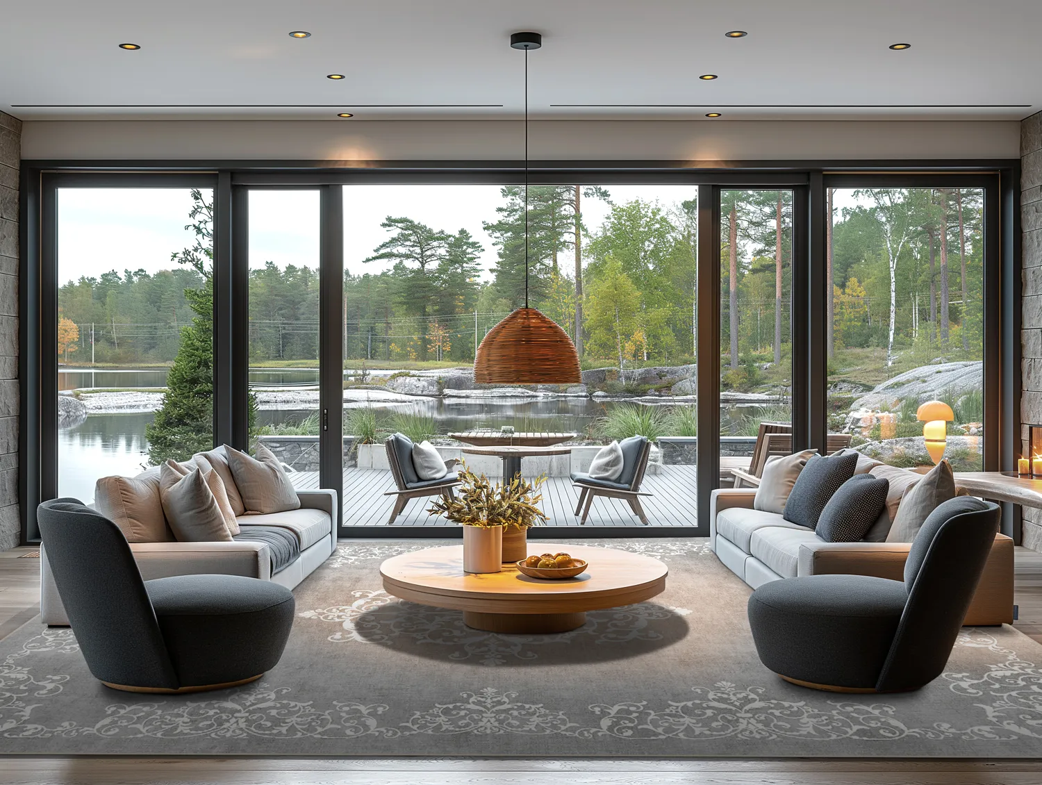 Wilton-Teppich - Santi (grau/weiß)