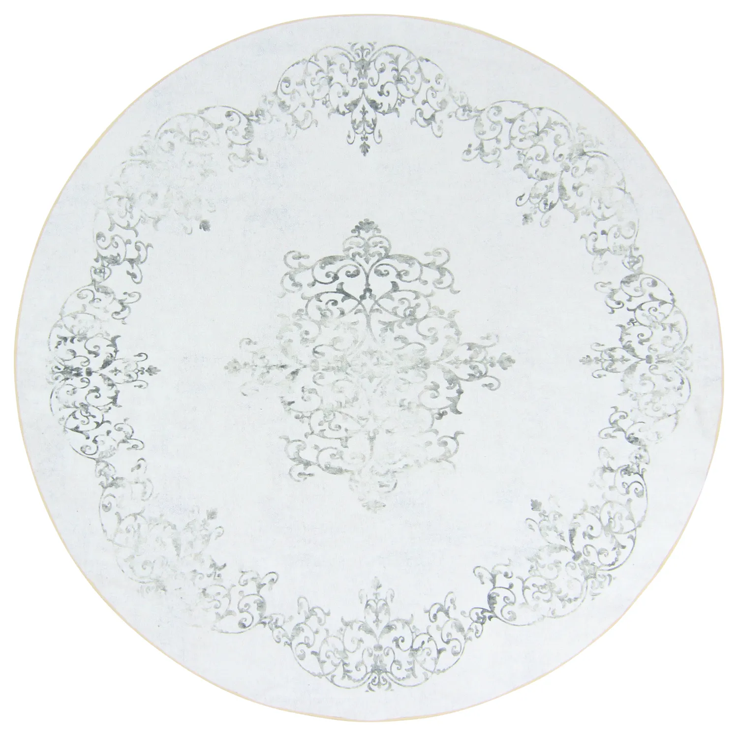 Rund Teppich - Santi (weiß/grau)