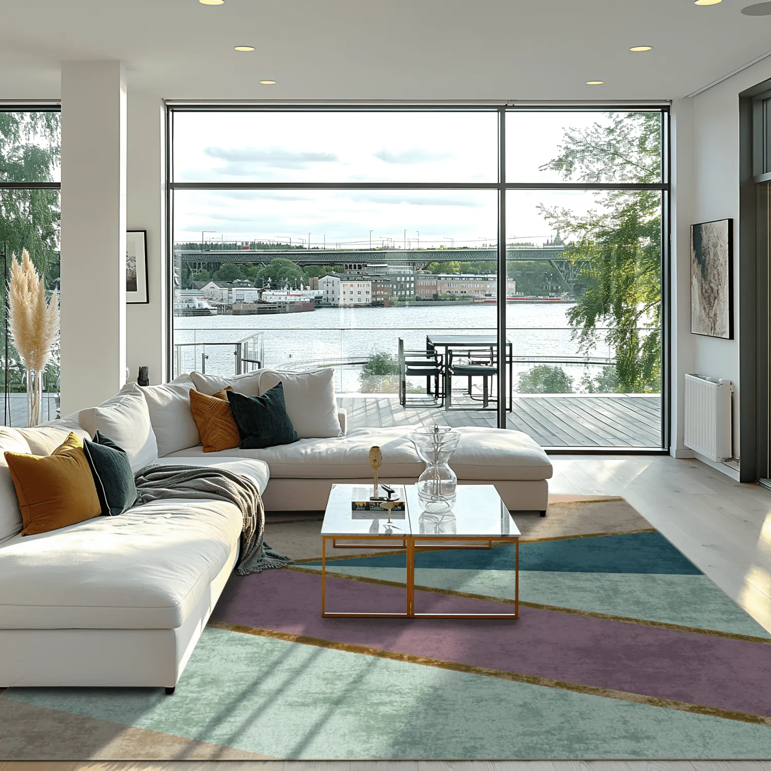 Wilton-Teppich - Sanya (blau/multi)