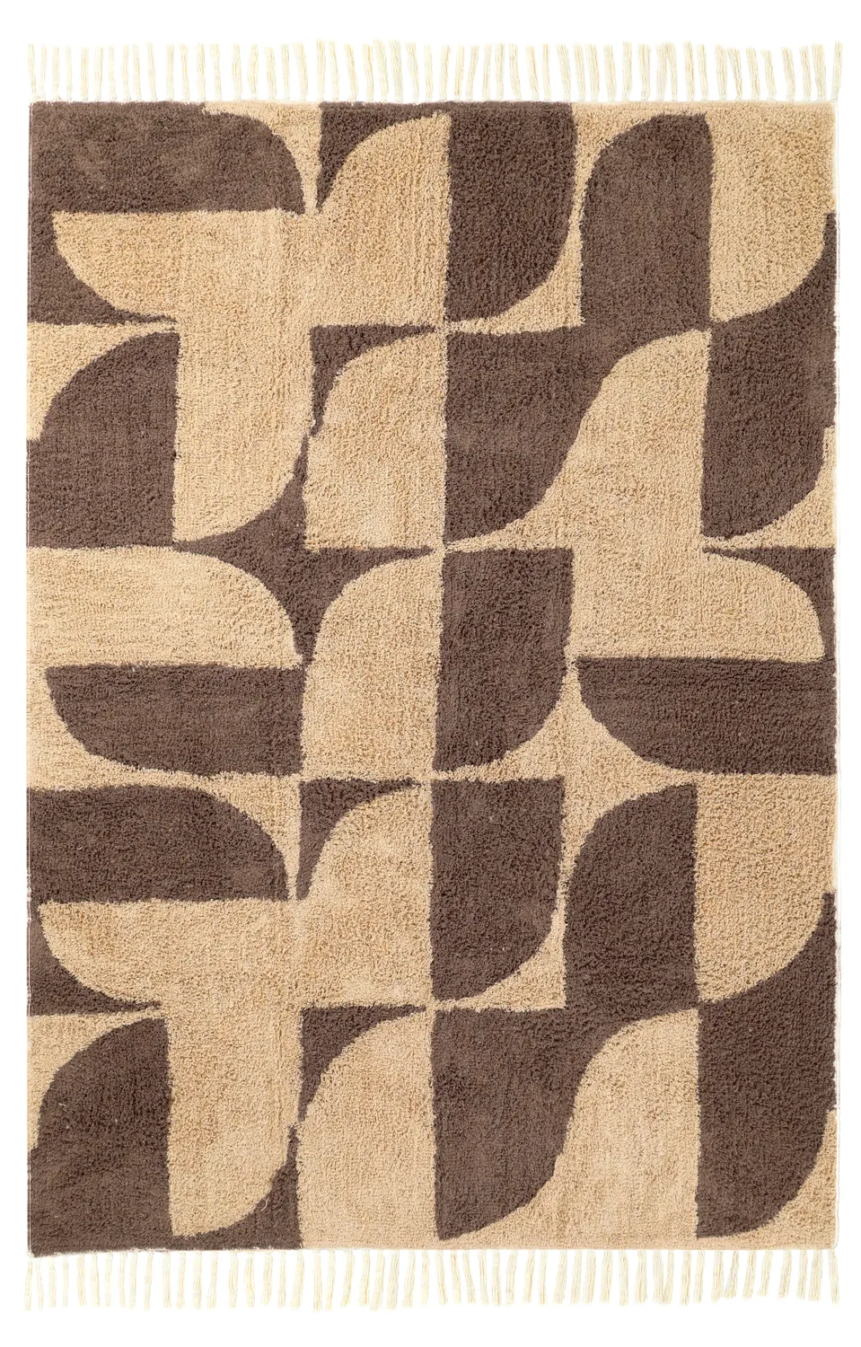 Hochflorteppiche - Siberia Natural Cotton Shaggy (beige/braun)