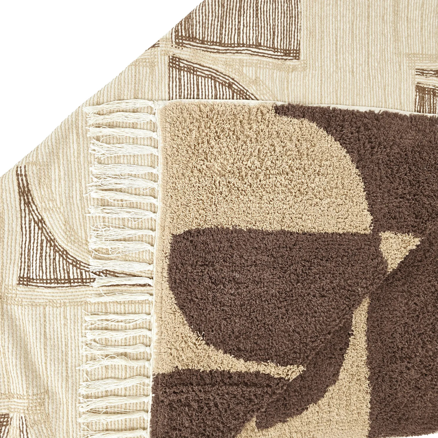 Hochflorteppiche - Siberia Natural Cotton Shaggy (beige/braun)