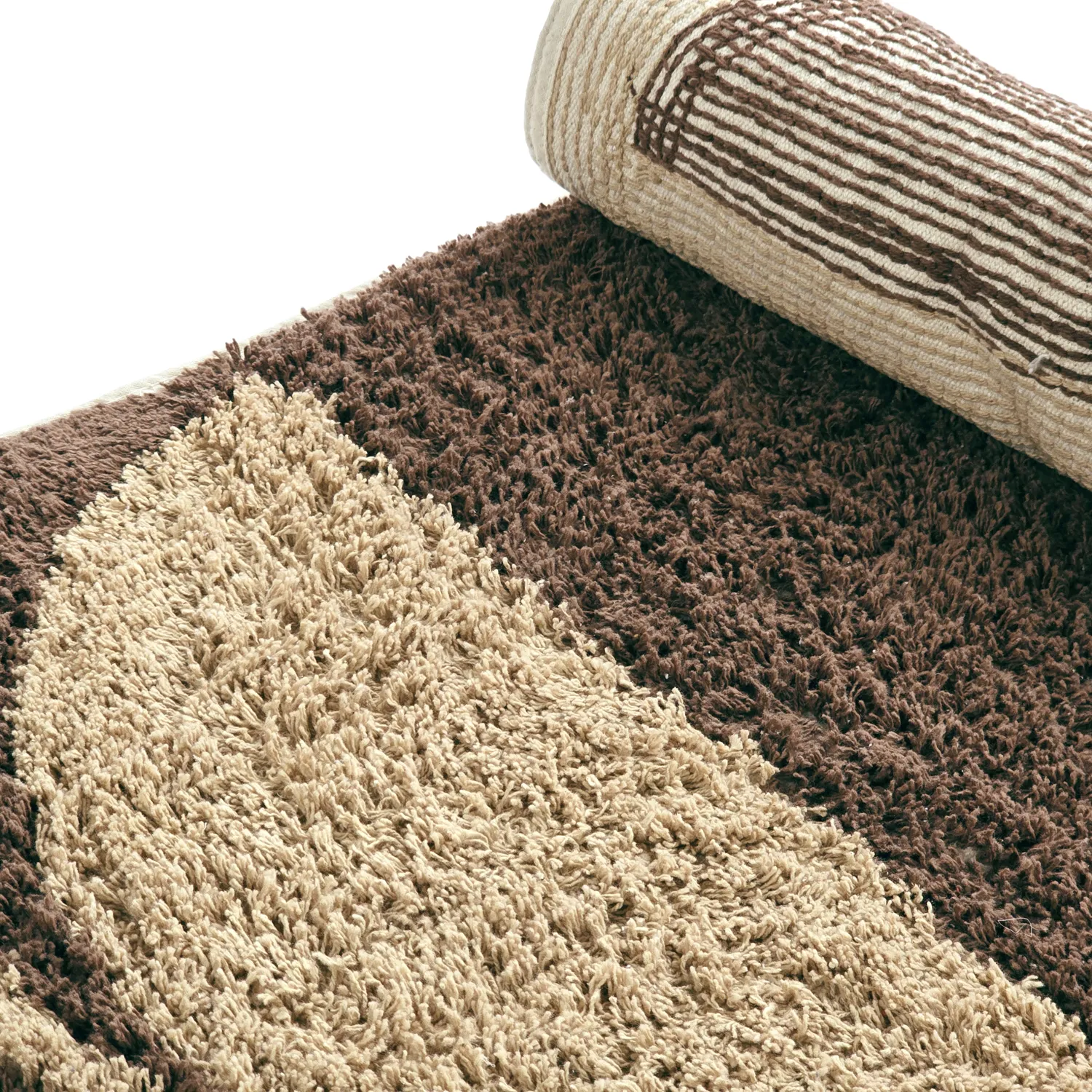 Hochflorteppiche - Siberia Natural Cotton Shaggy (beige/braun)