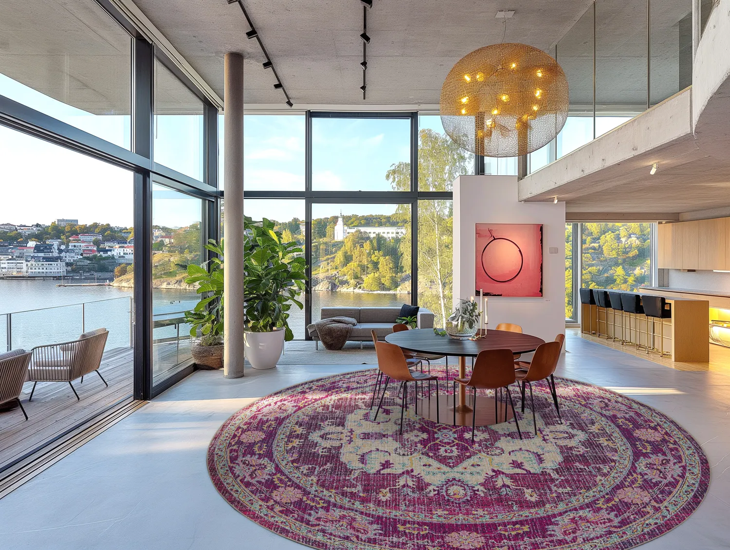 Rund Teppich - Siliana (rosa)