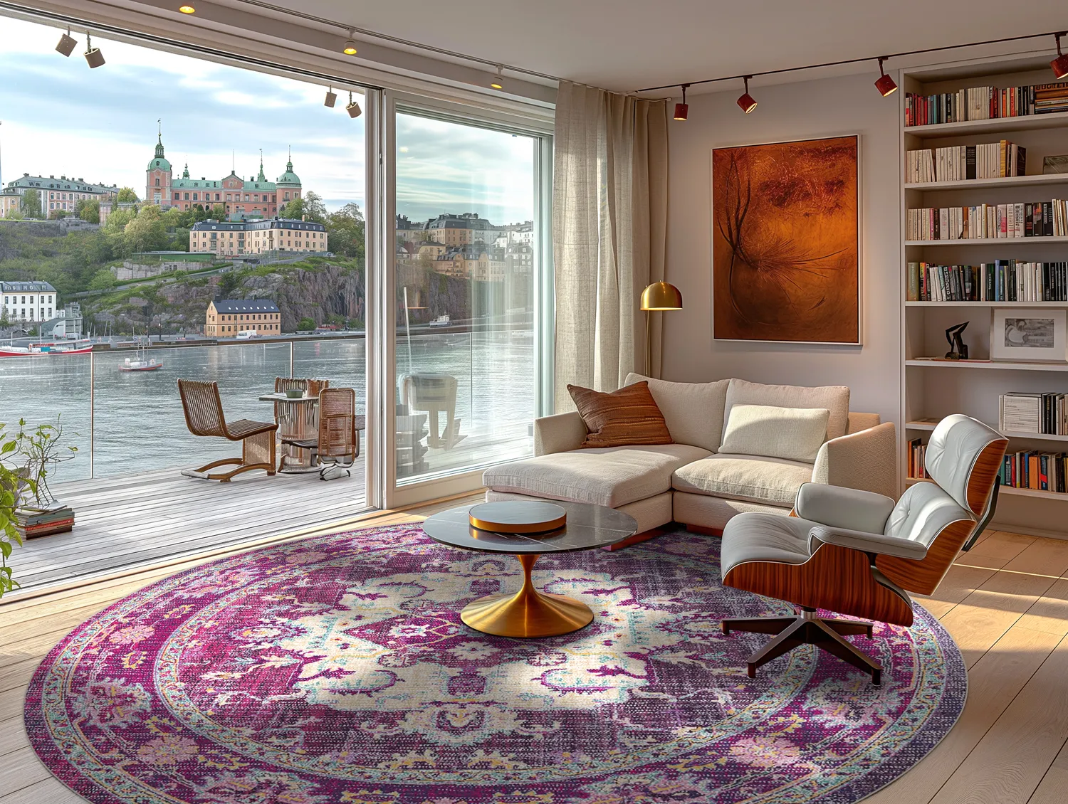 Rund Teppich - Siliana (rosa)