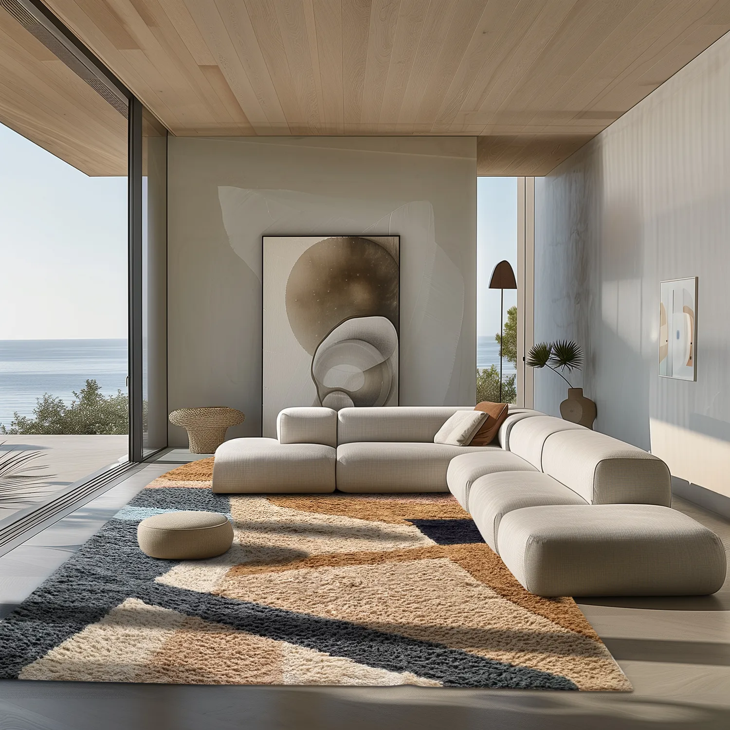 Hochflorteppiche - Sion Natural Cotton Shaggy (multi)