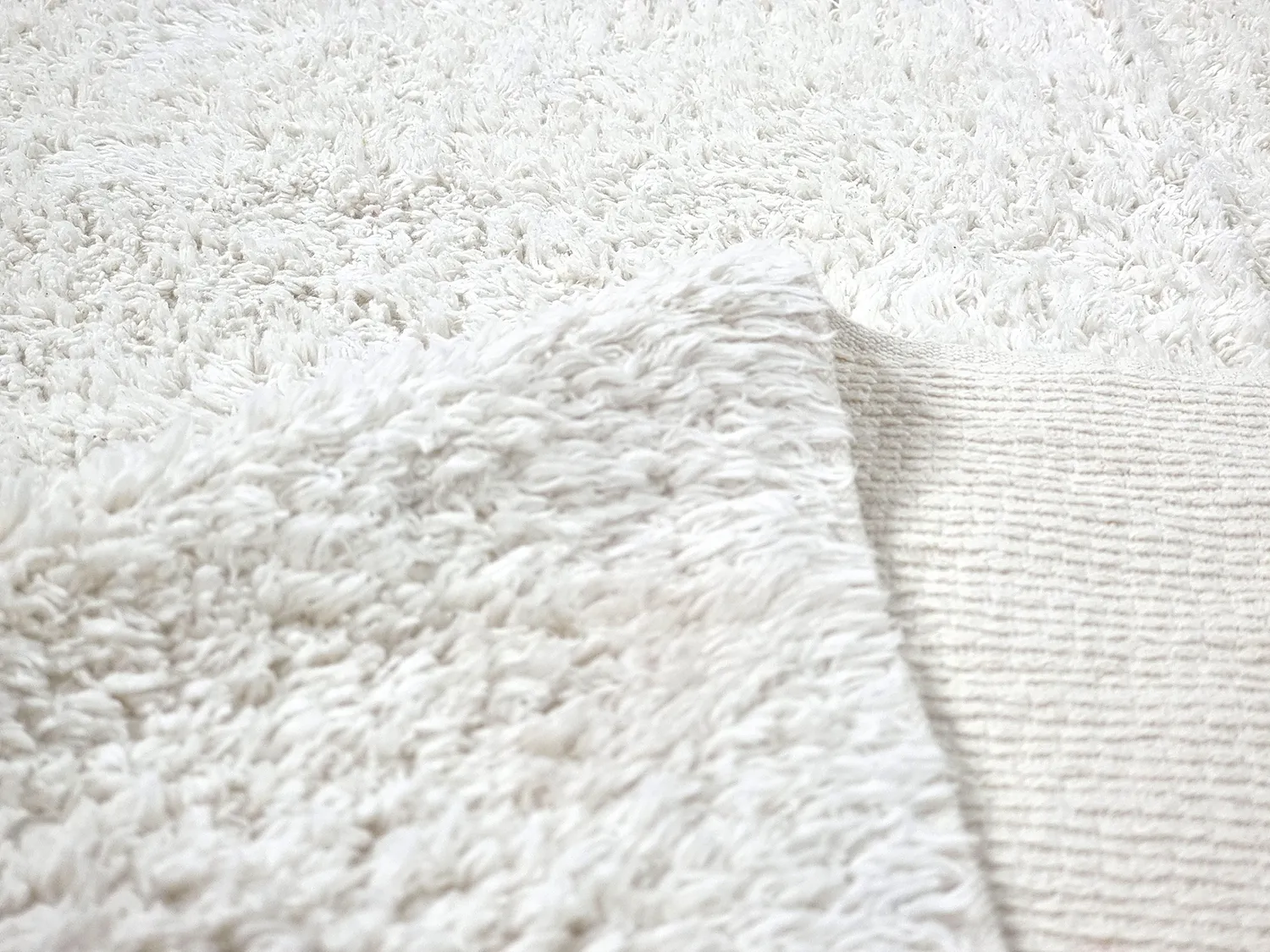 Runde Teppiche - Sion Natural Cotton Shaggy (offwhite)