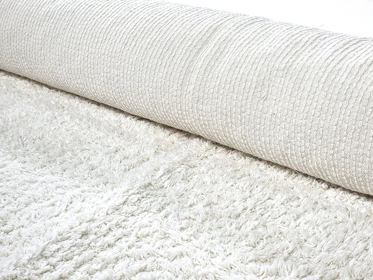 Runde Teppiche - Sion Natural Cotton Shaggy (offwhite)
