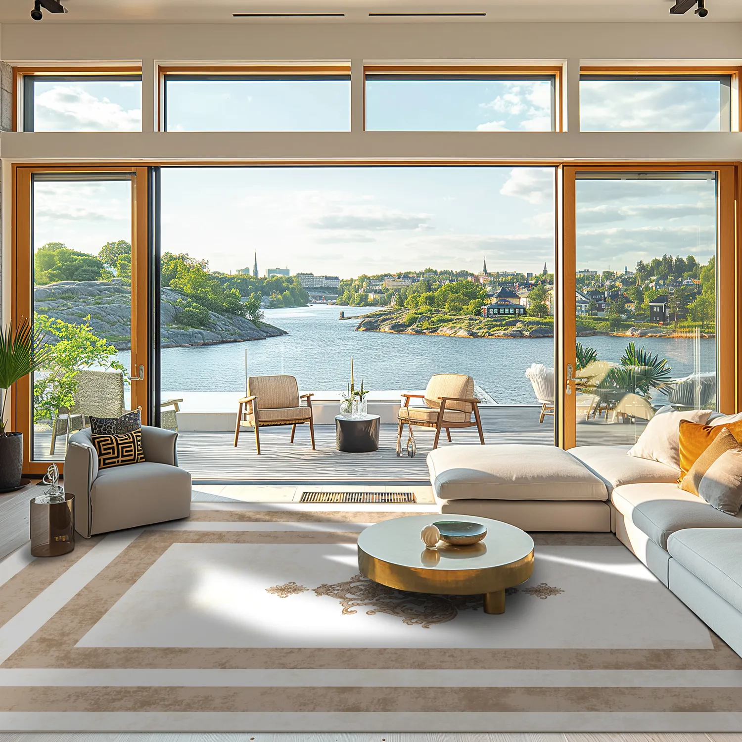 Wilton-Teppich - Soros (beige/weiß