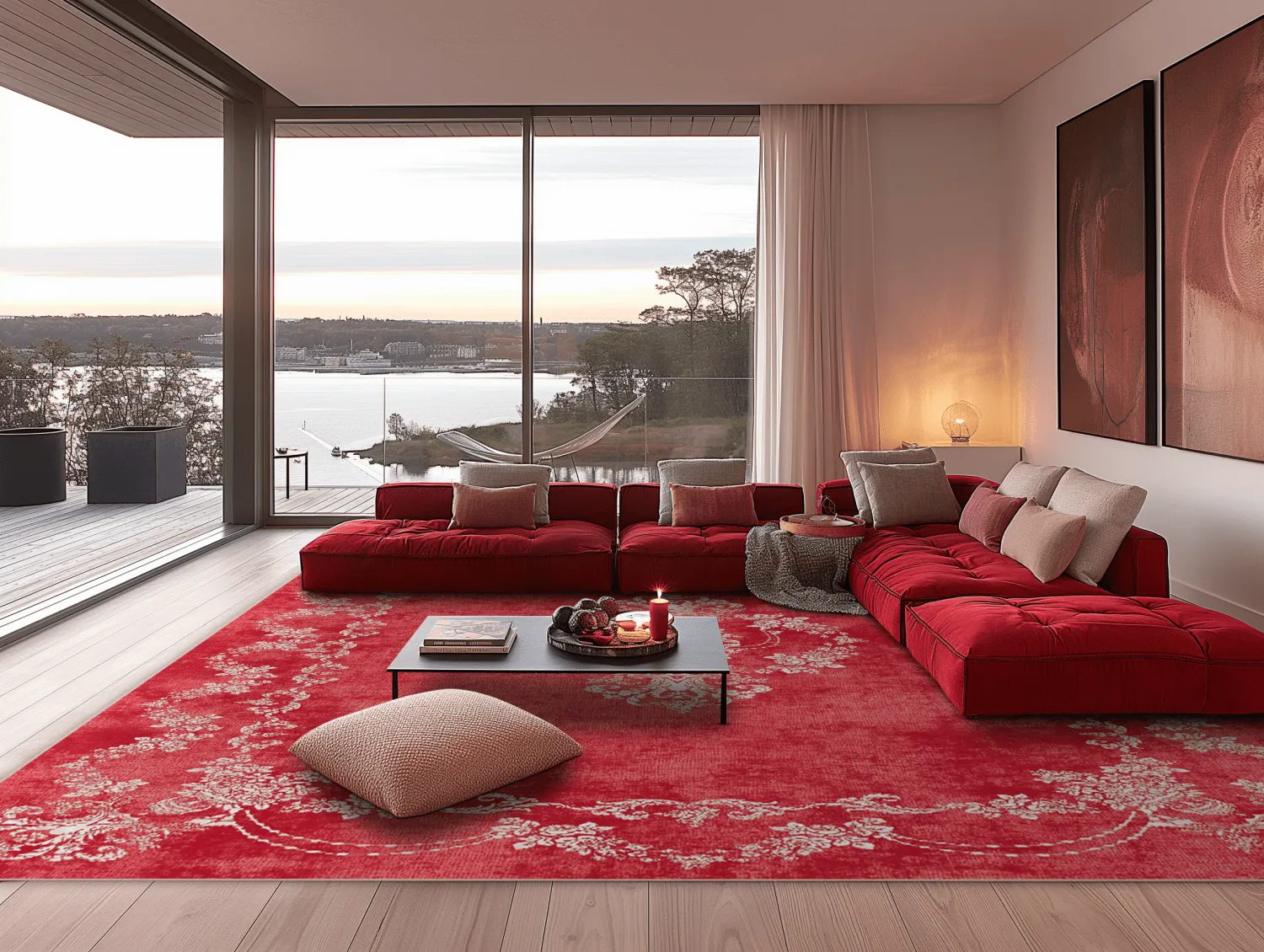 Tapis Wilton - Taknis (cerise)