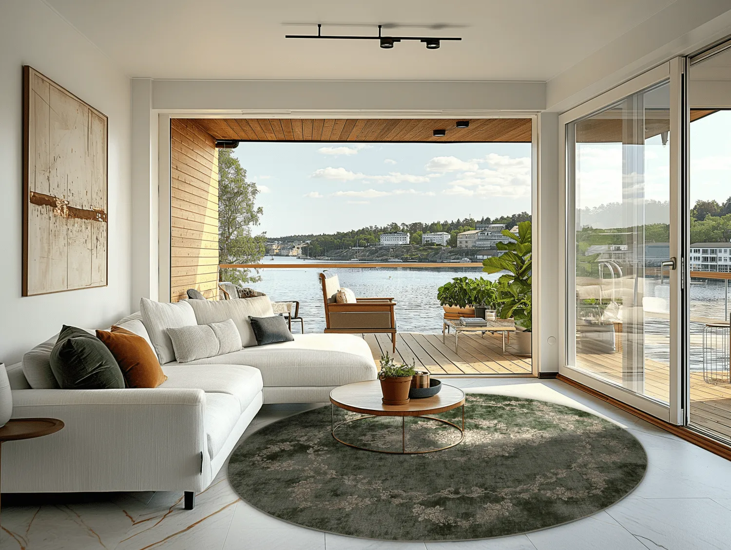 Tapis rond - Taknis (vert)