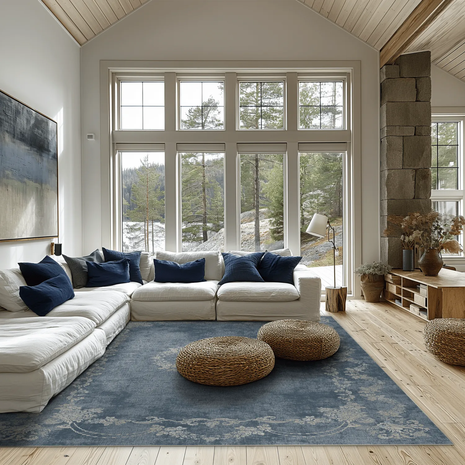 Tapis Wilton - Taknis (bleu clair)